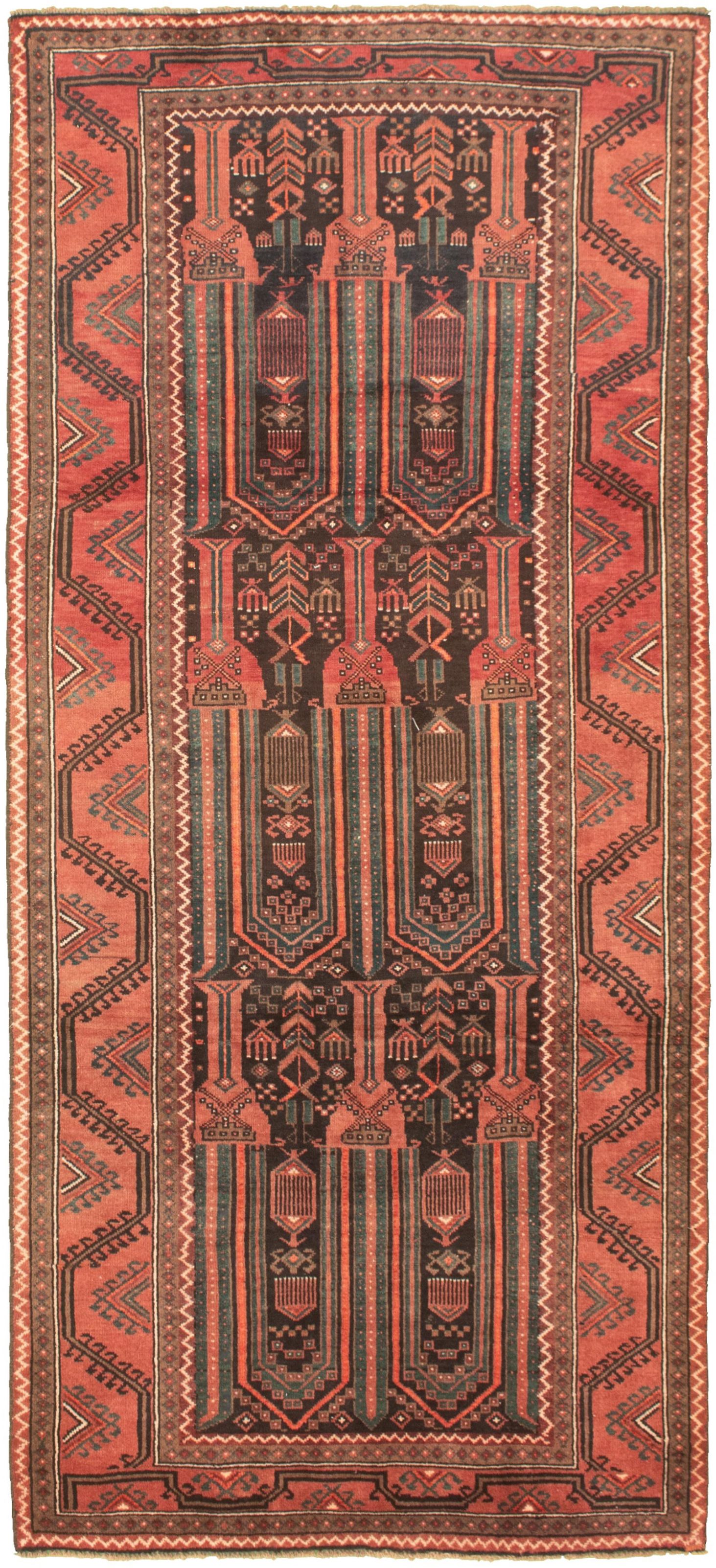 Hand-knotted Authentic Turkish Copper Wool Rug 4'3" x 9'7" Size: 4'3" x 9'7"  