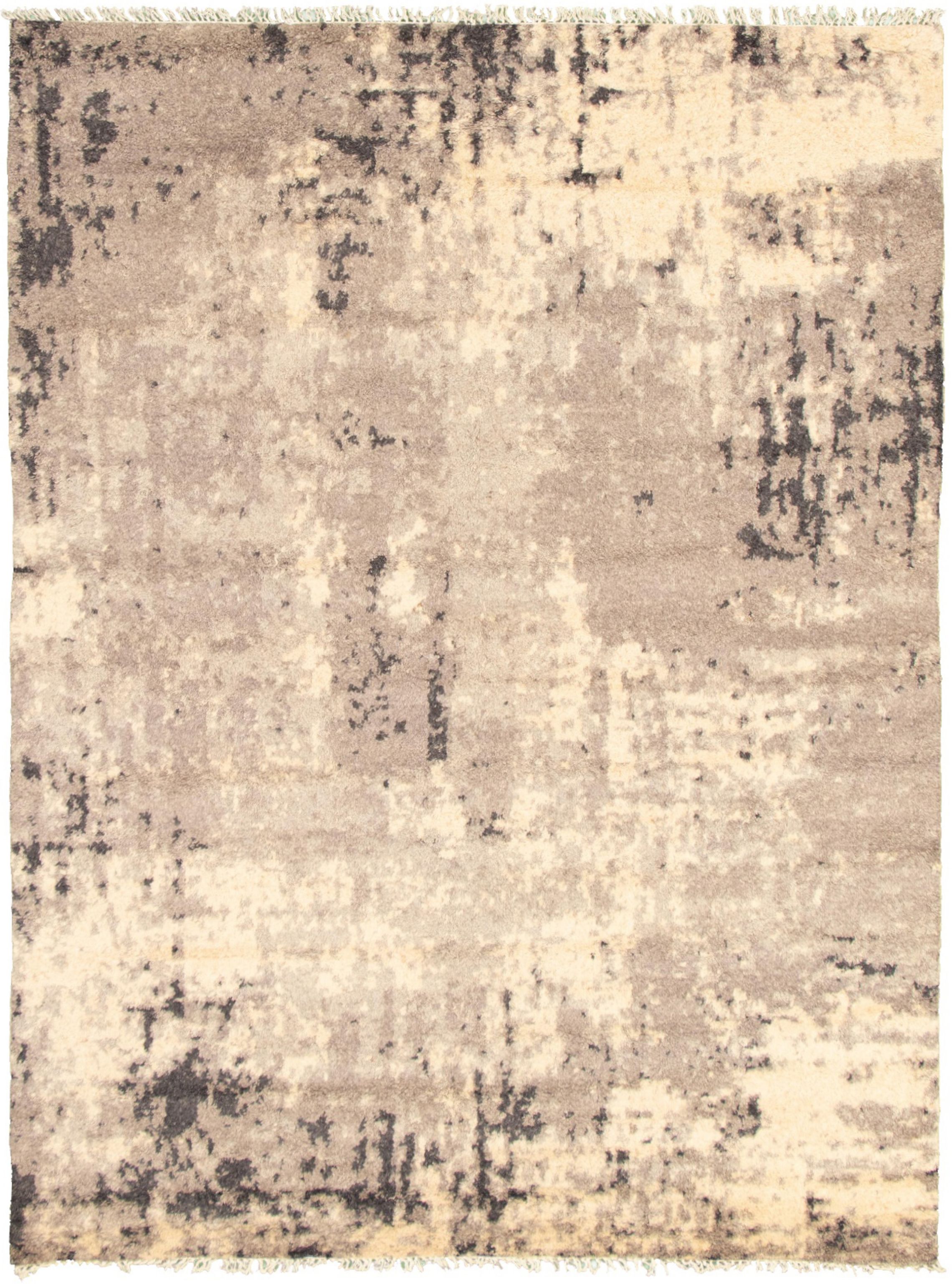 Hand-knotted Marrakech Grey, Ivory  Rug 7'8" x 10'4" Size: 7'8" x 10'4"  