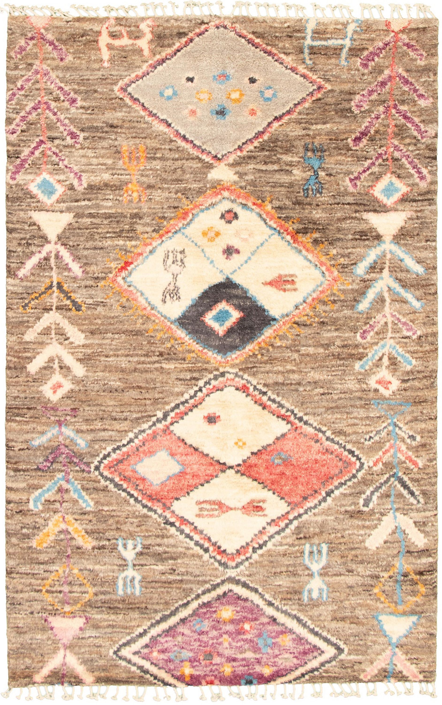 Hand-knotted Marrakech Brown  Rug 5'10" x 9'5" Size: 5'10" x 9'5"  