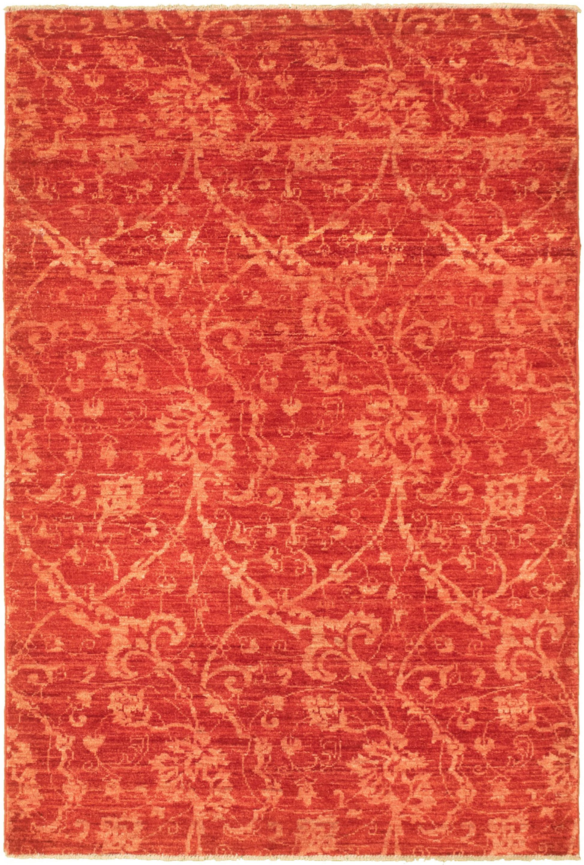Hand-knotted Peshawar Finest Red  Rug 3'10" x 6'0" Size: 3'10" x 6'0"  