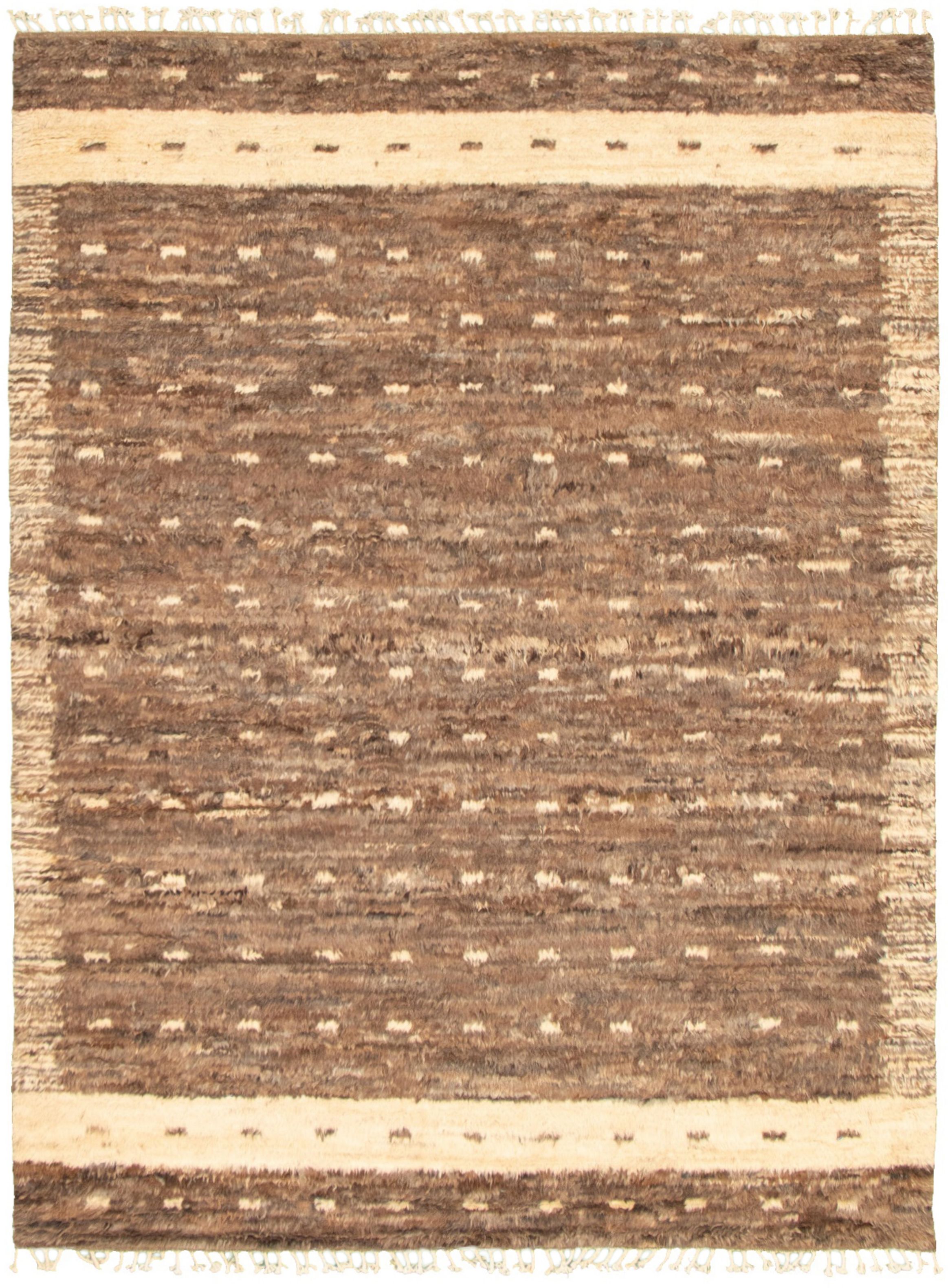 Hand-knotted Marrakech Brown  Rug 6'11" x 9'2" Size: 6'11" x 9'2"  
