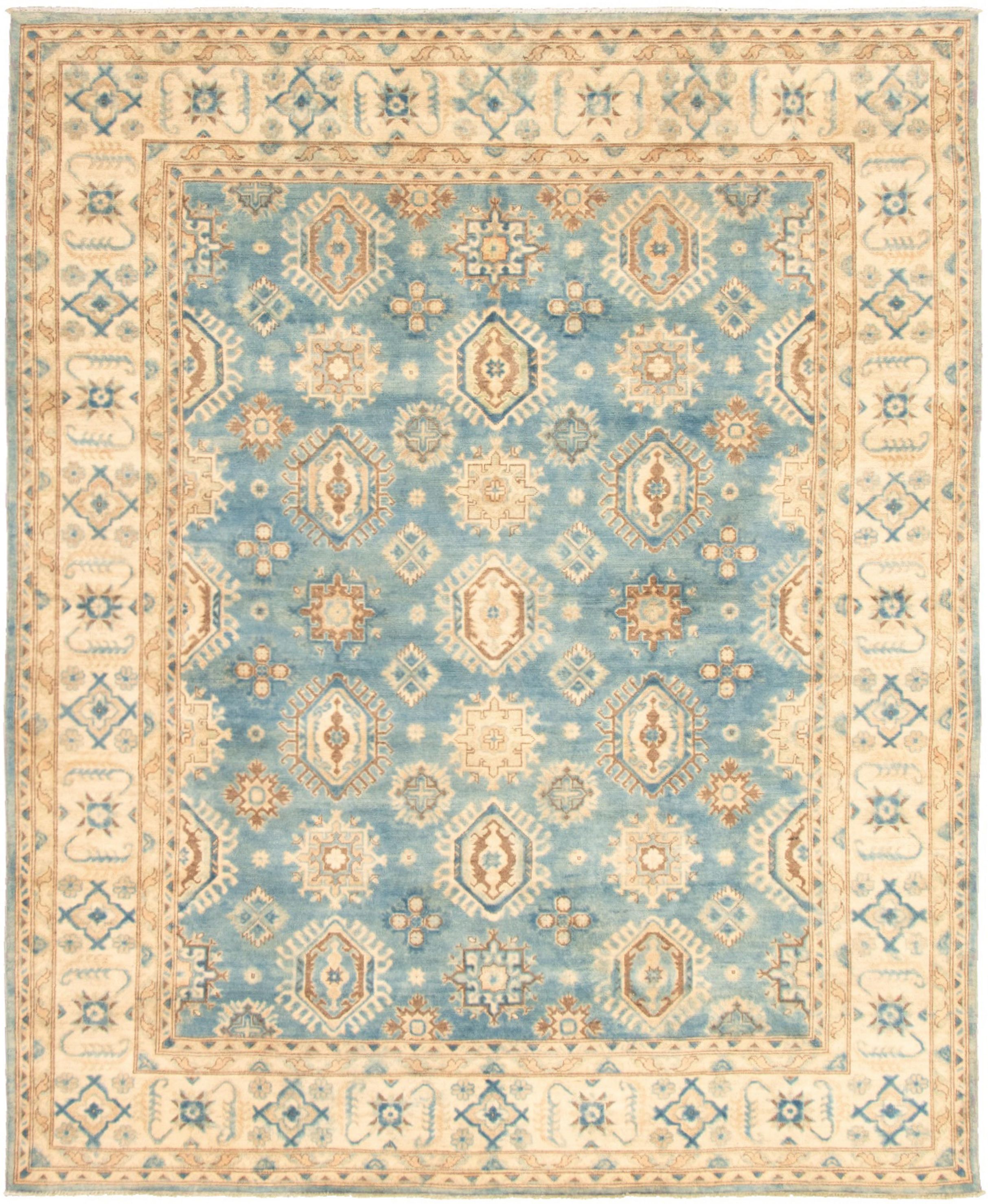 Hand-knotted Finest Ushak Turquoise  Rug 8'0" x 9'10" Size: 8'0" x 9'11"  