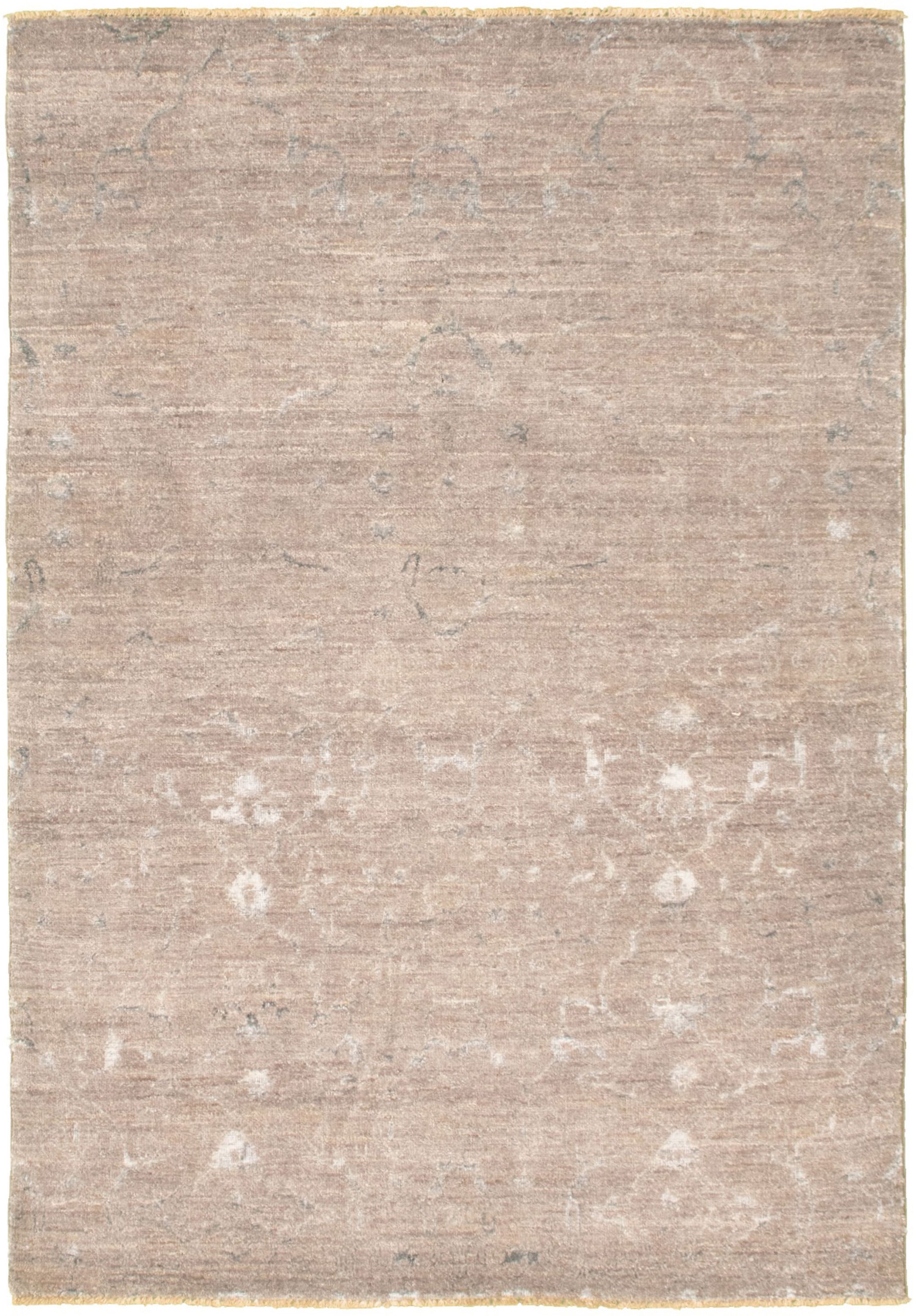 Hand-knotted Signature Collection Dark Grey  Rug 4'0" x 5'10" Size: 4'0" x 5'10"  