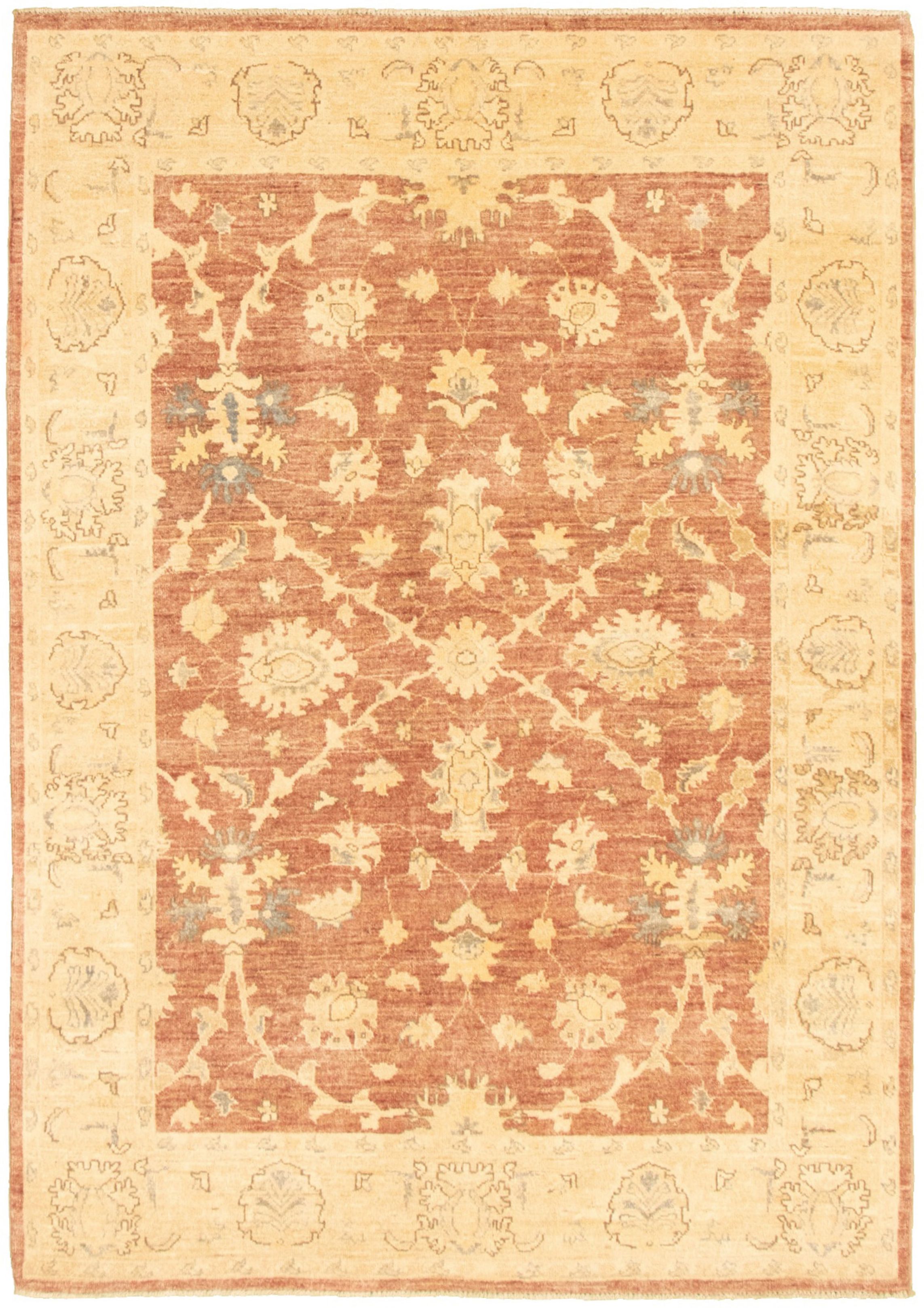 Hand-knotted Peshawar Oushak Brown  Rug 5'0" x 6'11" Size: 5'0" x 6'11"  