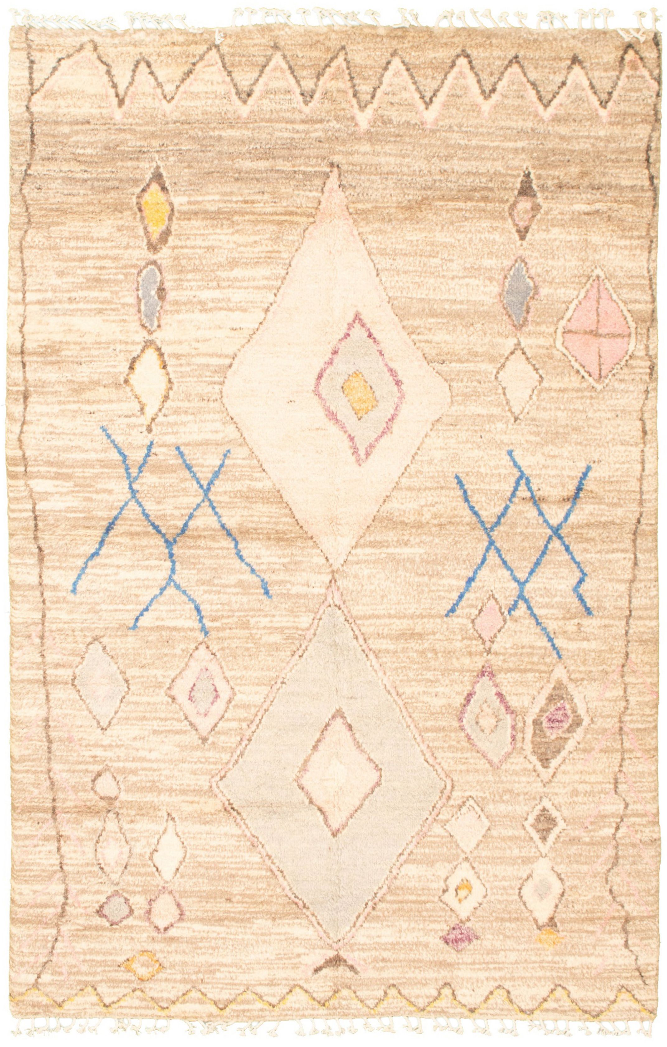 Hand-knotted Marrakech Brown  Rug 5'10" x 9'1" Size: 5'10" x 9'1"  