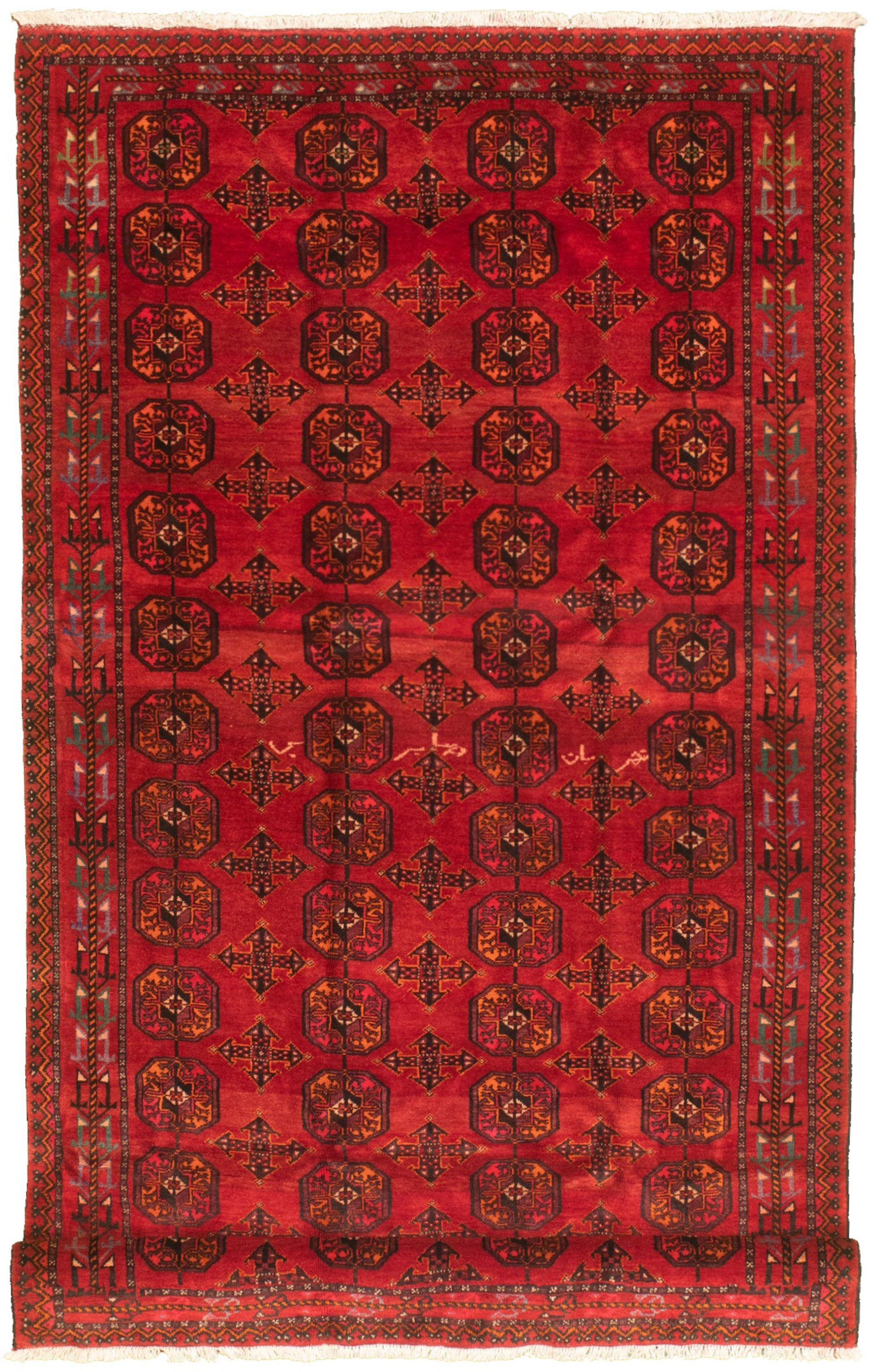 Hand-knotted Shiravan Bokhara Red Wool Rug 5'1" x 10'1" Size: 5'1" x 10'1"  