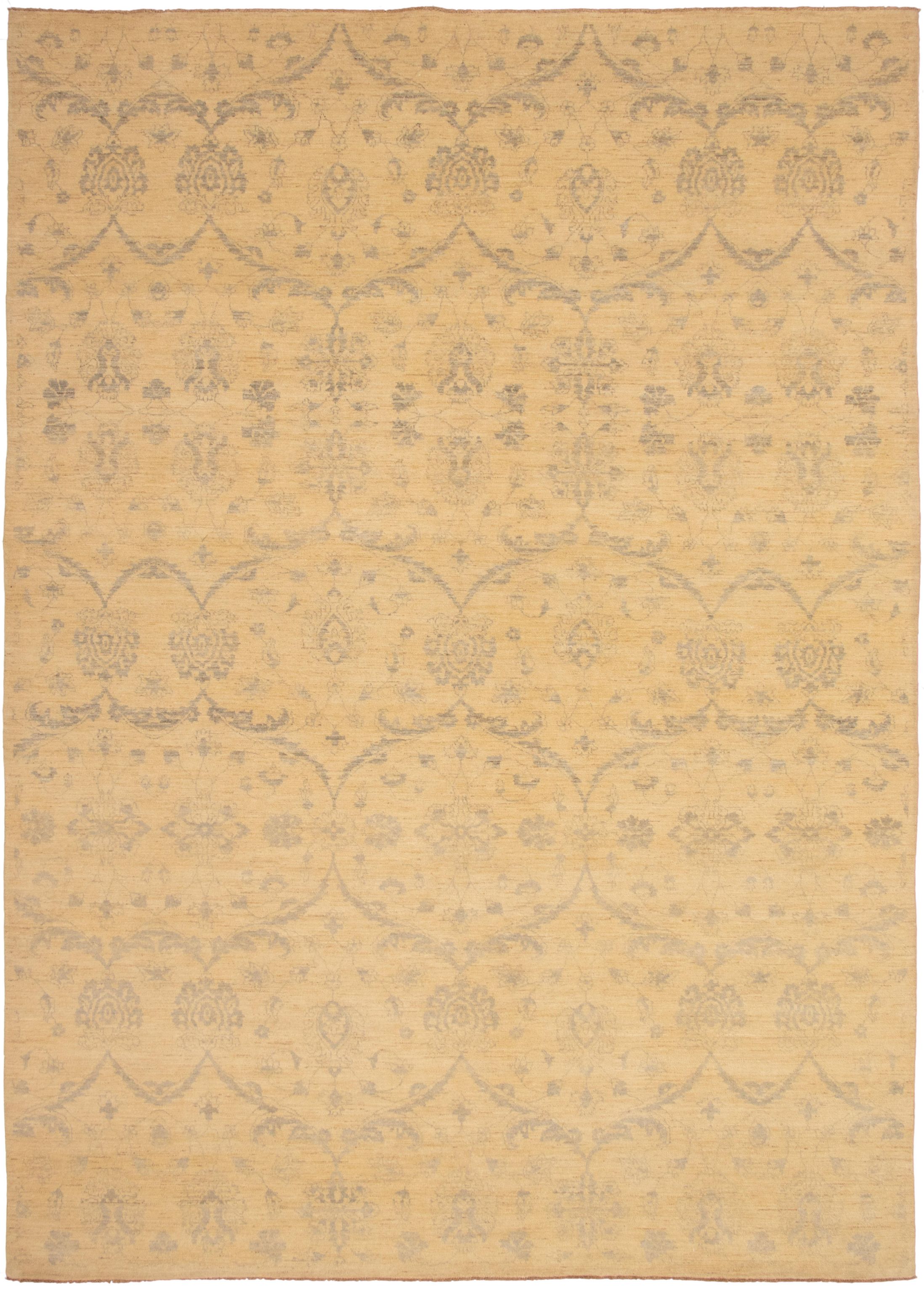Hand-knotted Signature Collection Ivory  Rug 10'1" x 14'1" Size: 10'1" x 14'1"  