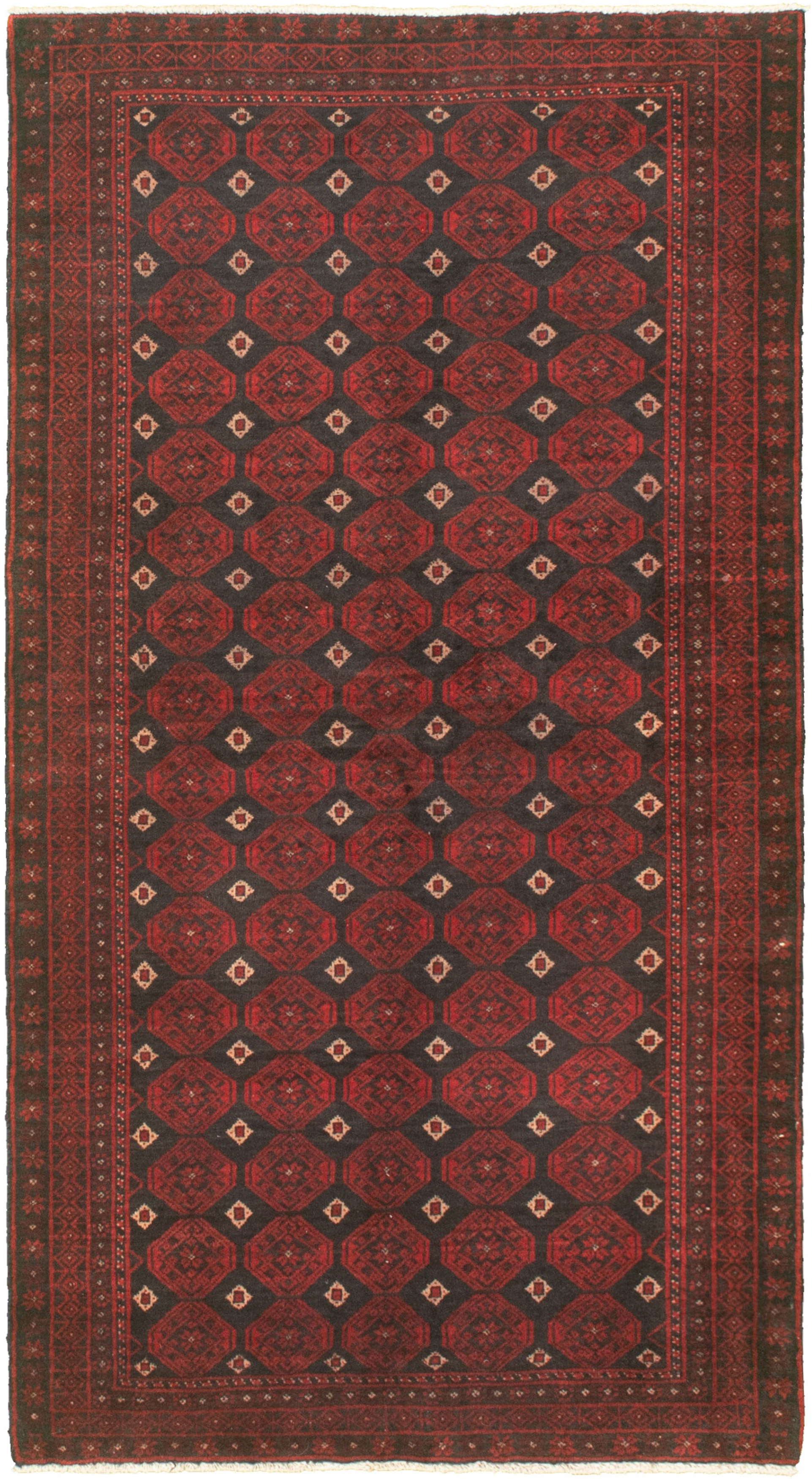 Hand-knotted Authentic Turkish Black Wool Rug 3'1" x 6'0" Size: 3'1" x 6'0"  