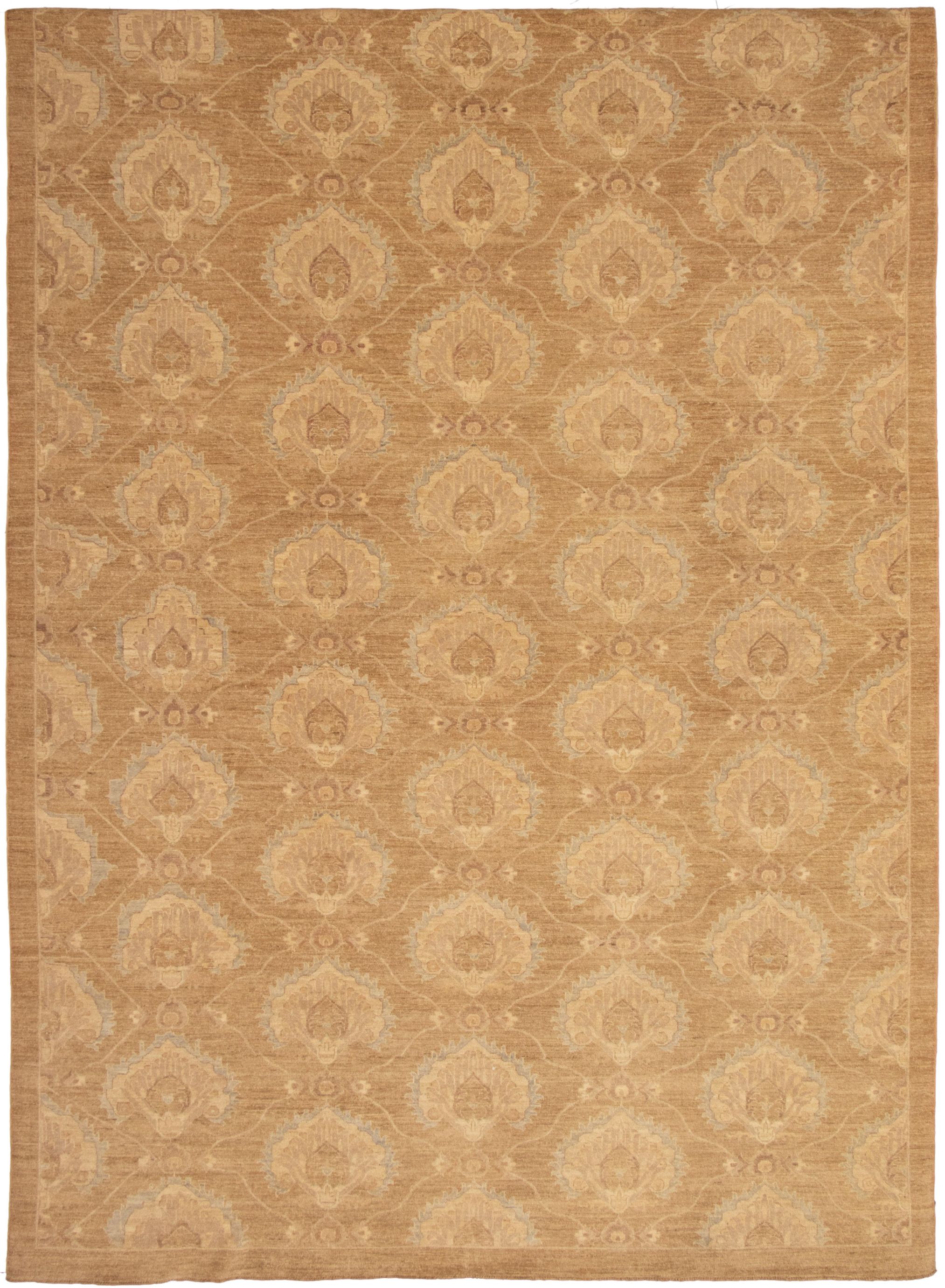 Hand-knotted Signature Collection Brown  Rug 9'9" x 14'4" Size: 9'9" x 14'4"  