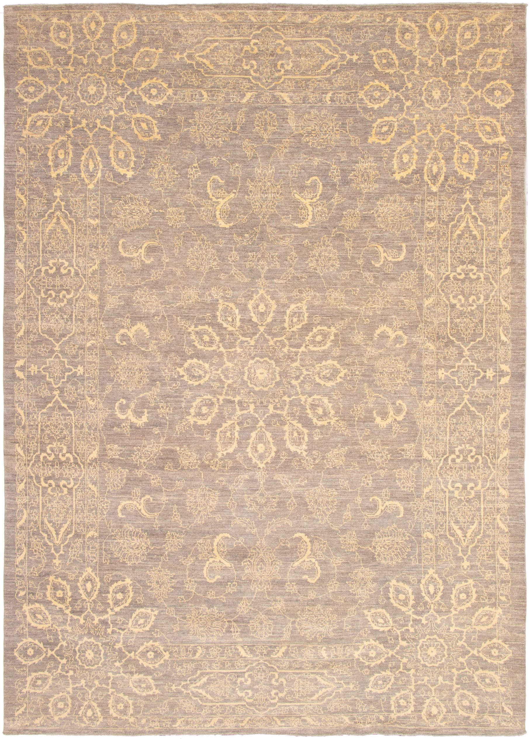 Hand-knotted Signature Collection Grey  Rug 10'0" x 13'10" Size: 10'0" x 13'10"  