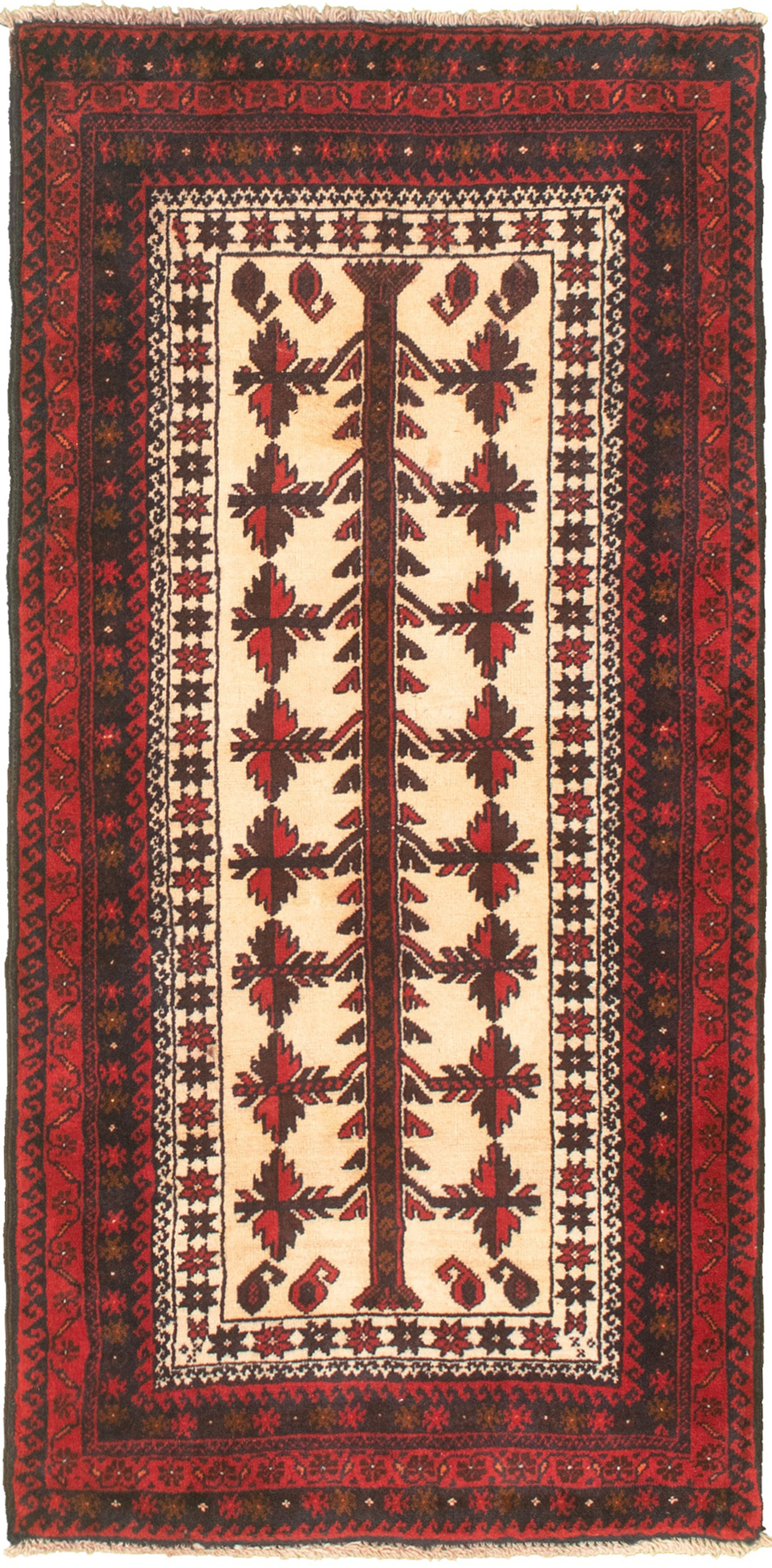 Hand-knotted Authentic Turkish Red Wool Rug 2'10" x 5'11" Size: 2'10" x 5'11"  
