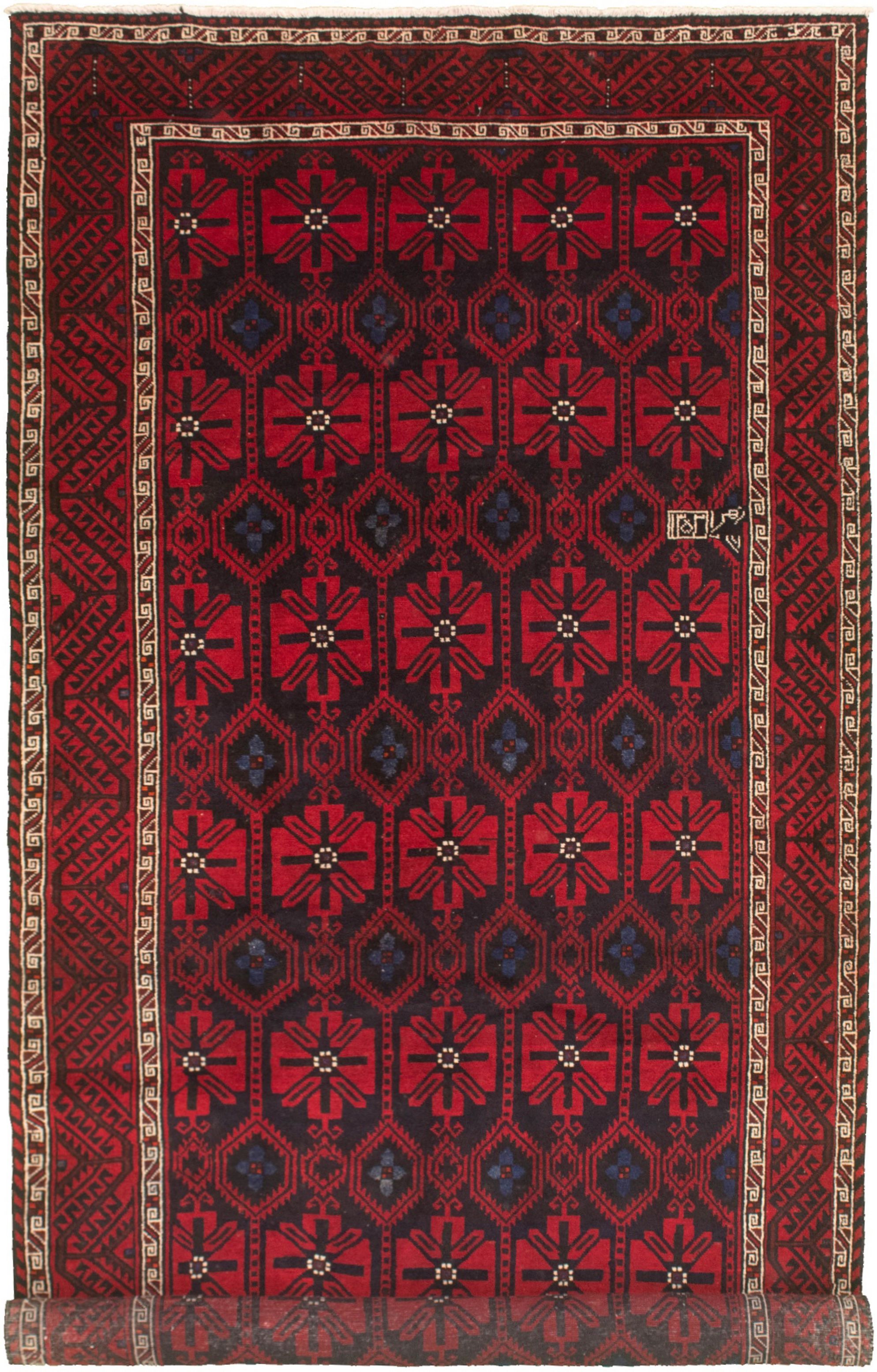 Hand-knotted Authentic Turkish Red Wool Rug 5'7" x 14'3" Size: 5'7" x 14'3"  