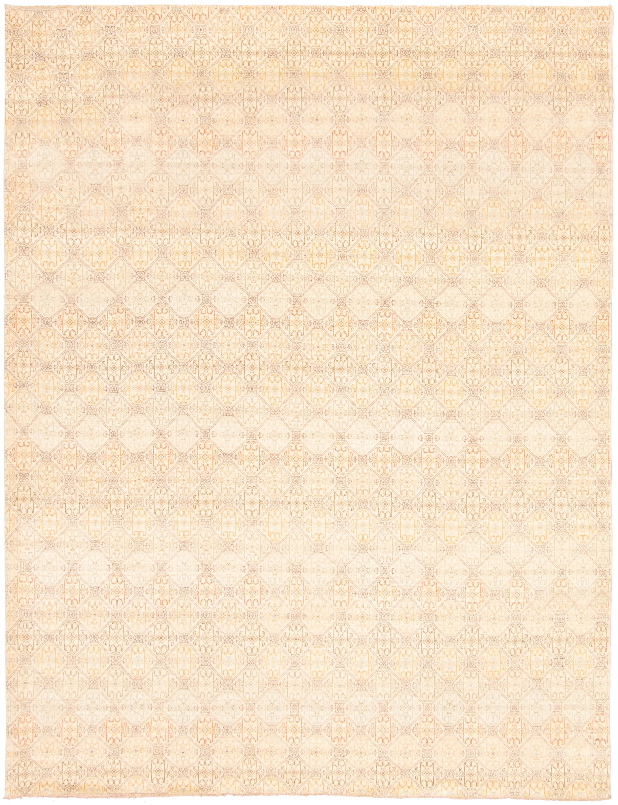 Hand-knotted Signature Collection Ivory  Rug 11'11" x 16'4" Size: 11'11" x 16'4"  