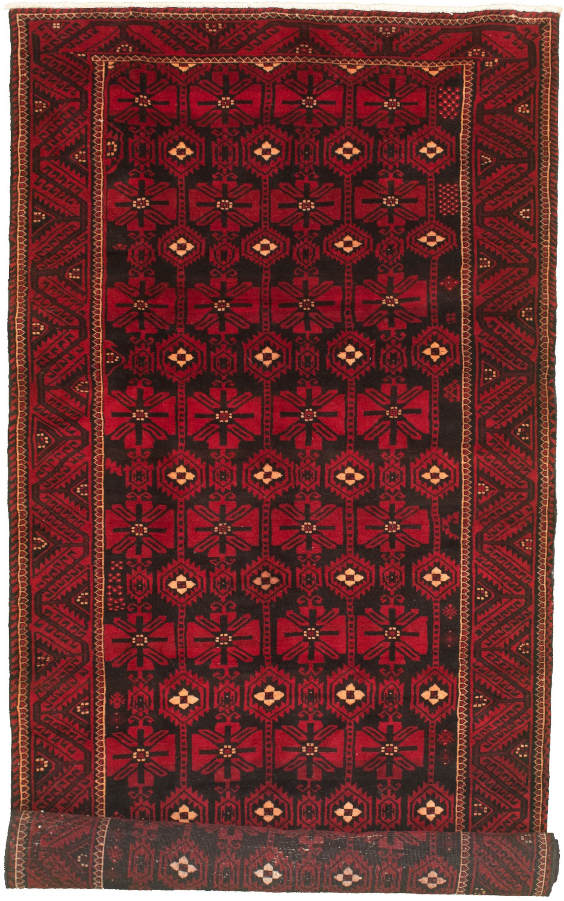 Hand-knotted Authentic Turkish Dark Red Wool Rug 5'1" x 13'6" Size: 5'1" x 13'6"  