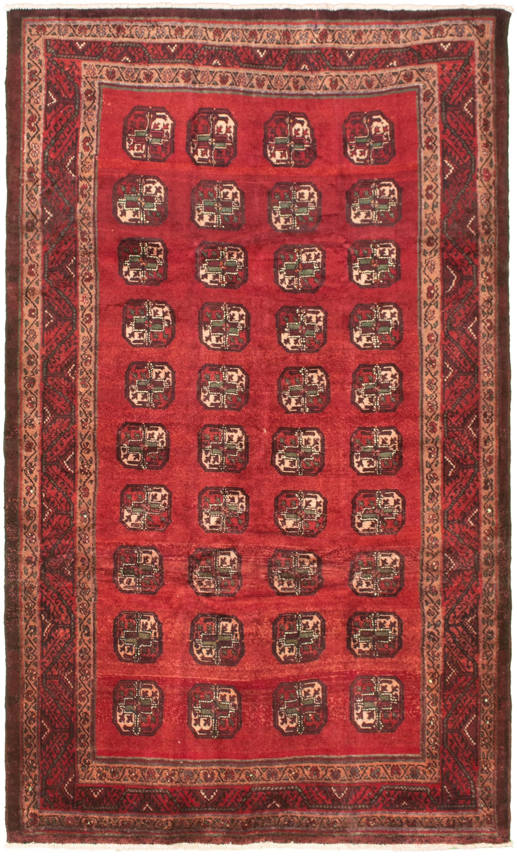 Hand-knotted Shiravan Bokhara Dark Copper Wool Rug 5'10" x 10'0" Size: 5'10" x 10'0"  