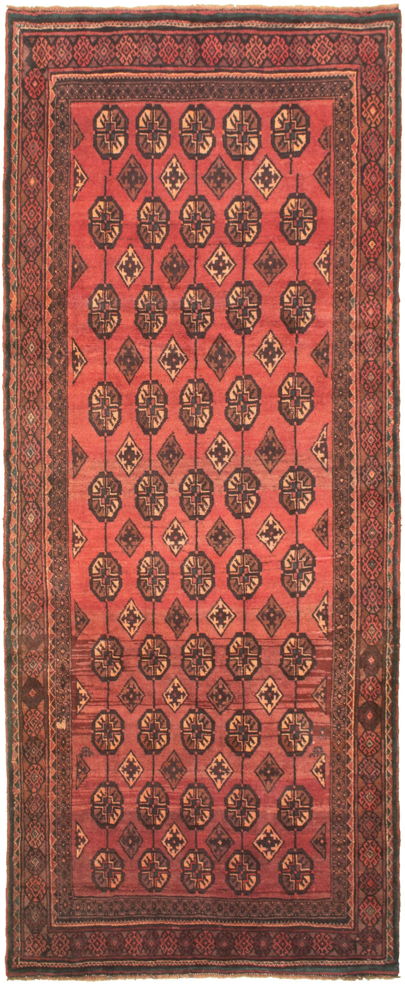 Hand-knotted Shiravan Bokhara Dark Copper Wool Rug 3'10" x 9'7" Size: 3'10" x 9'7"  