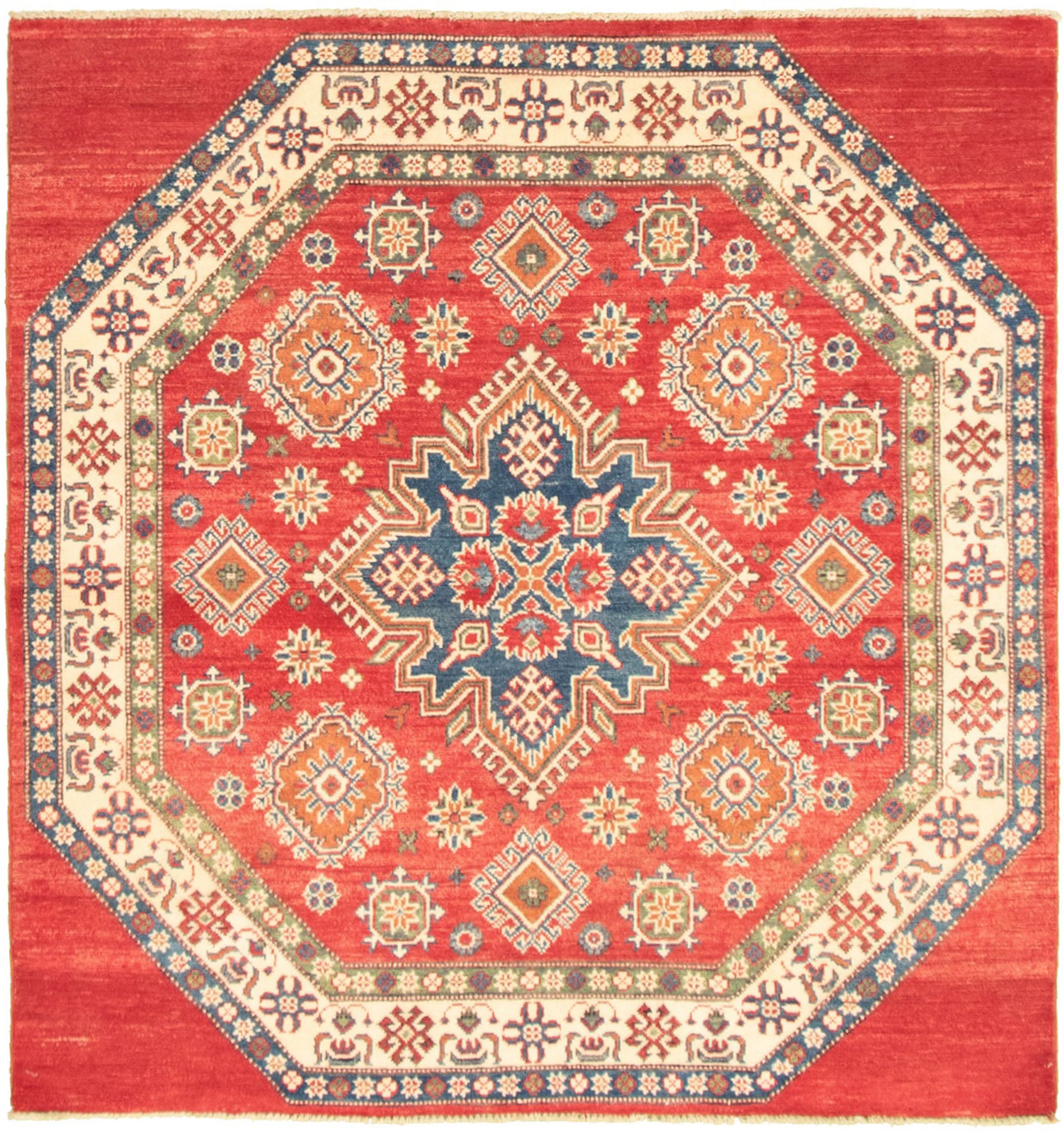 Hand-knotted Peshawar Ziegler Red  Rug 4'11" x 5'1" Size: 4'11" x 5'1"  