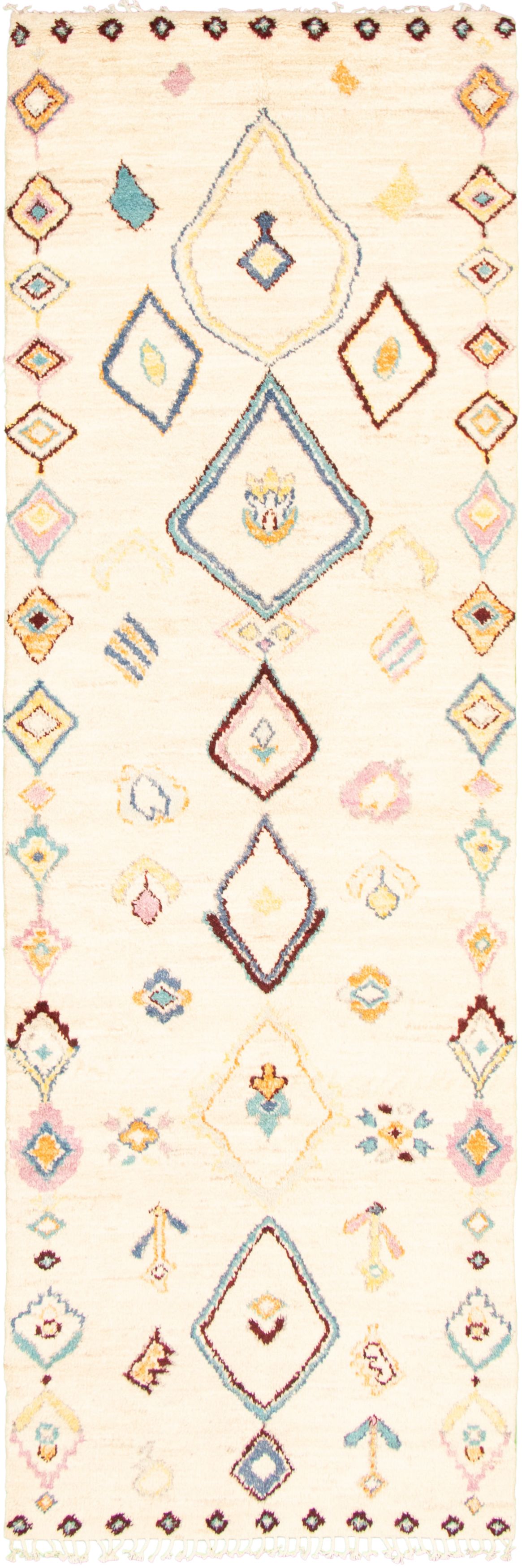 Hand-knotted Marrakech Cream  Rug 3'10" x 12'1" Size: 3'10" x 12'1"  