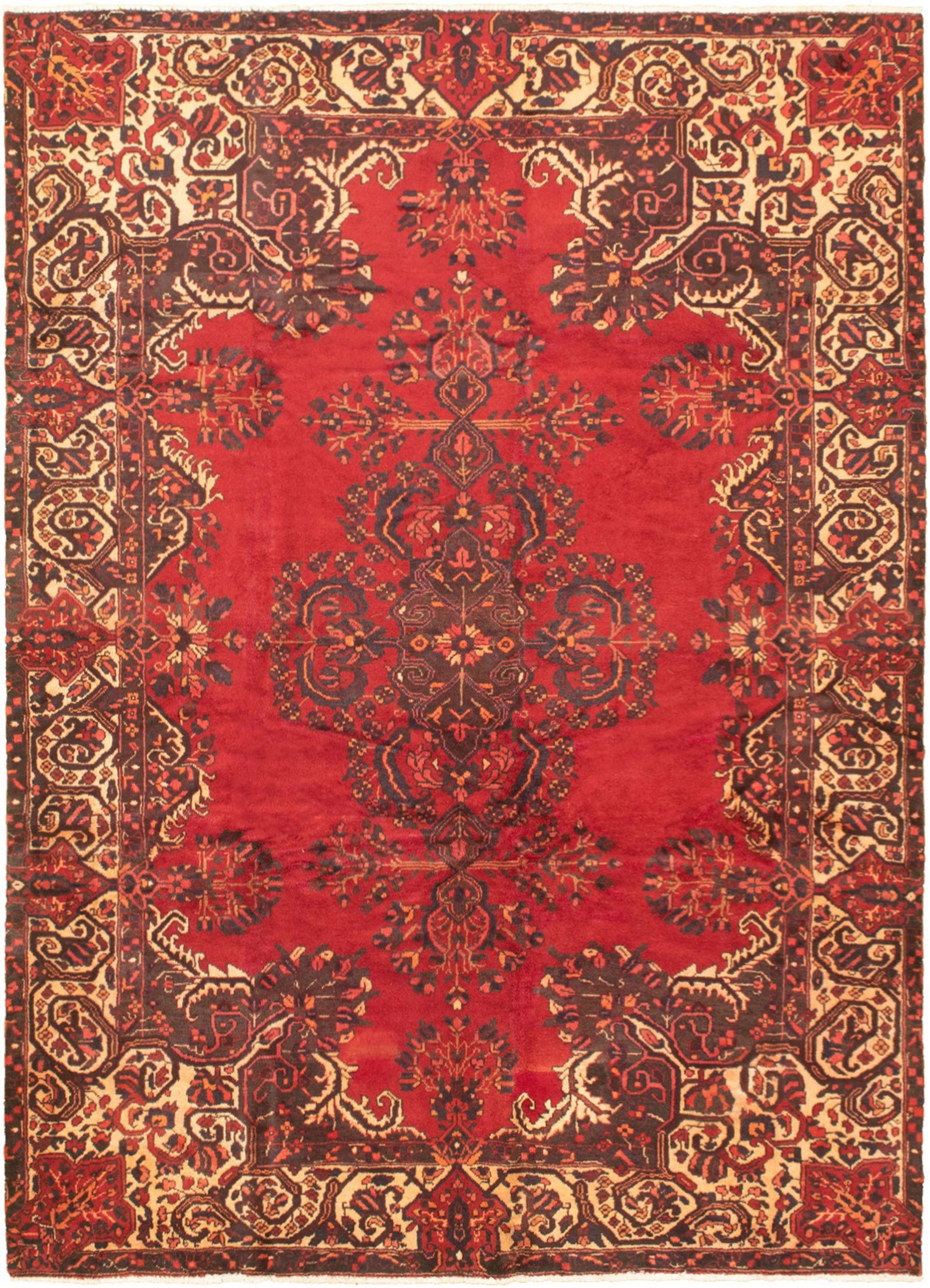 Hand-knotted Authentic Turkish Dark Red Wool Rug 8'10" x 9'8" Size: 8'10" x 9'8"  