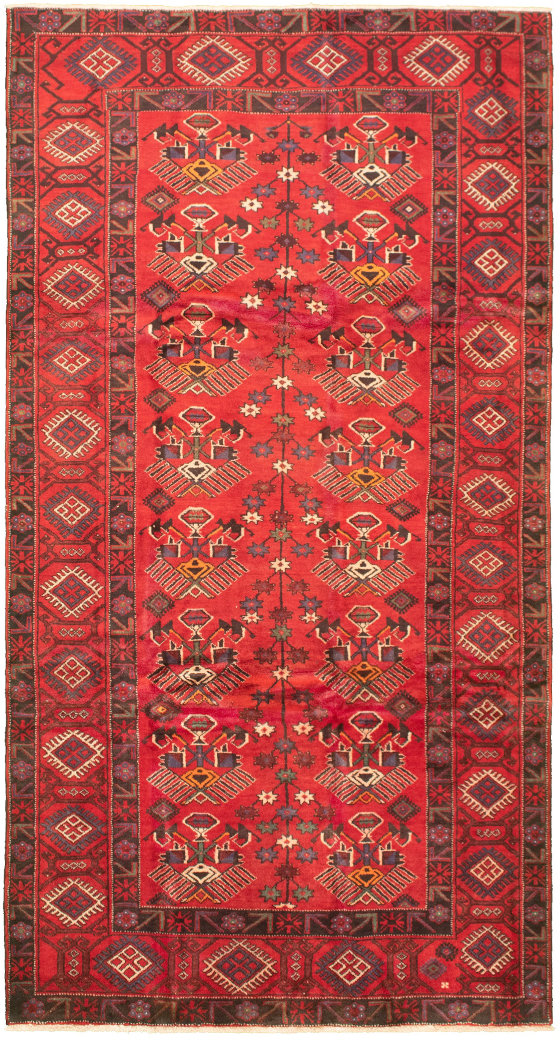 Hand-knotted Konya Anatolian Red Wool Rug 5'1" x 9'9" Size: 5'1" x 9'9"  