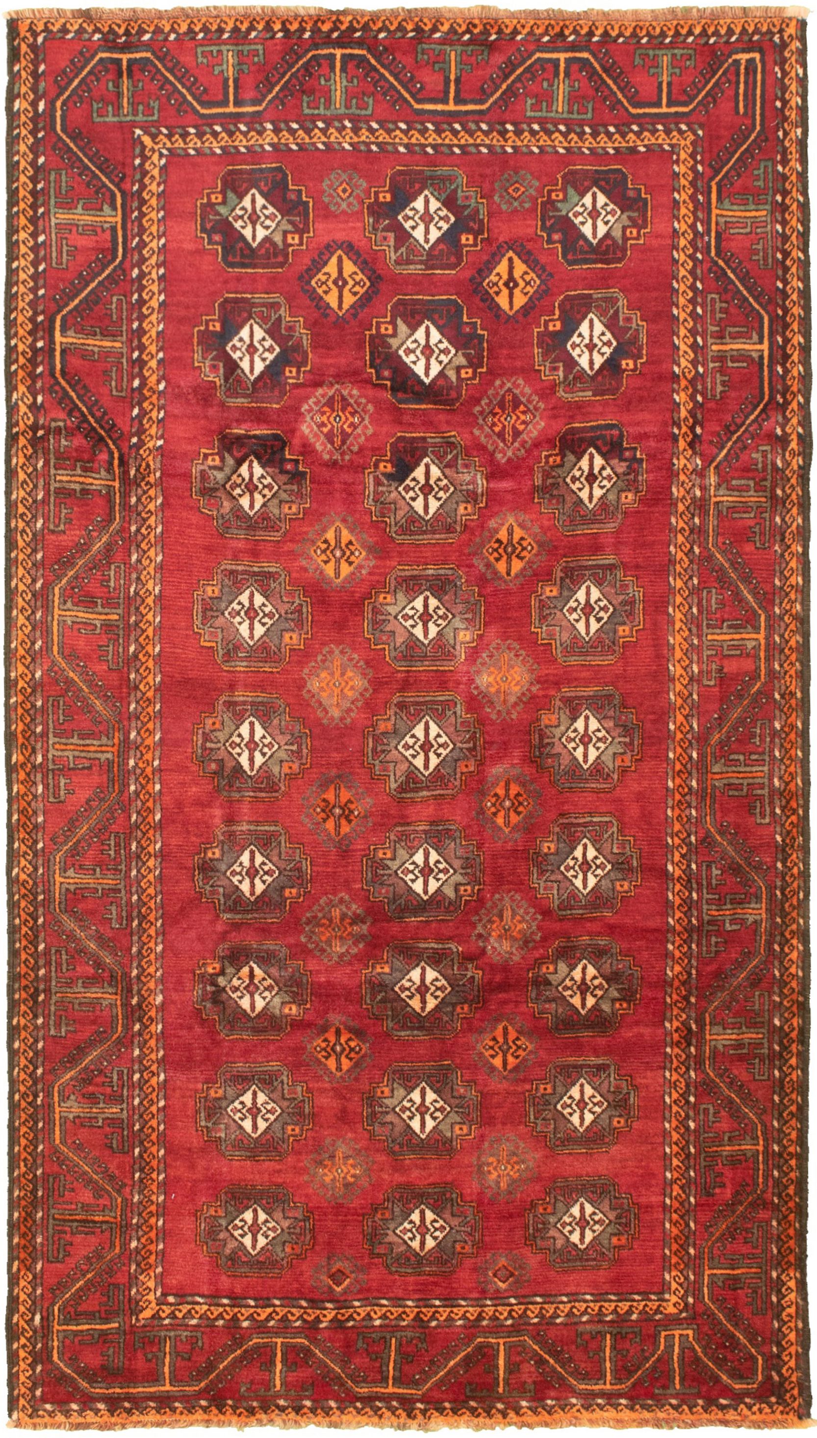Hand-knotted Melis Vintage Red Wool Rug 5'3" x 9'8" Size: 5'3" x 9'8"  