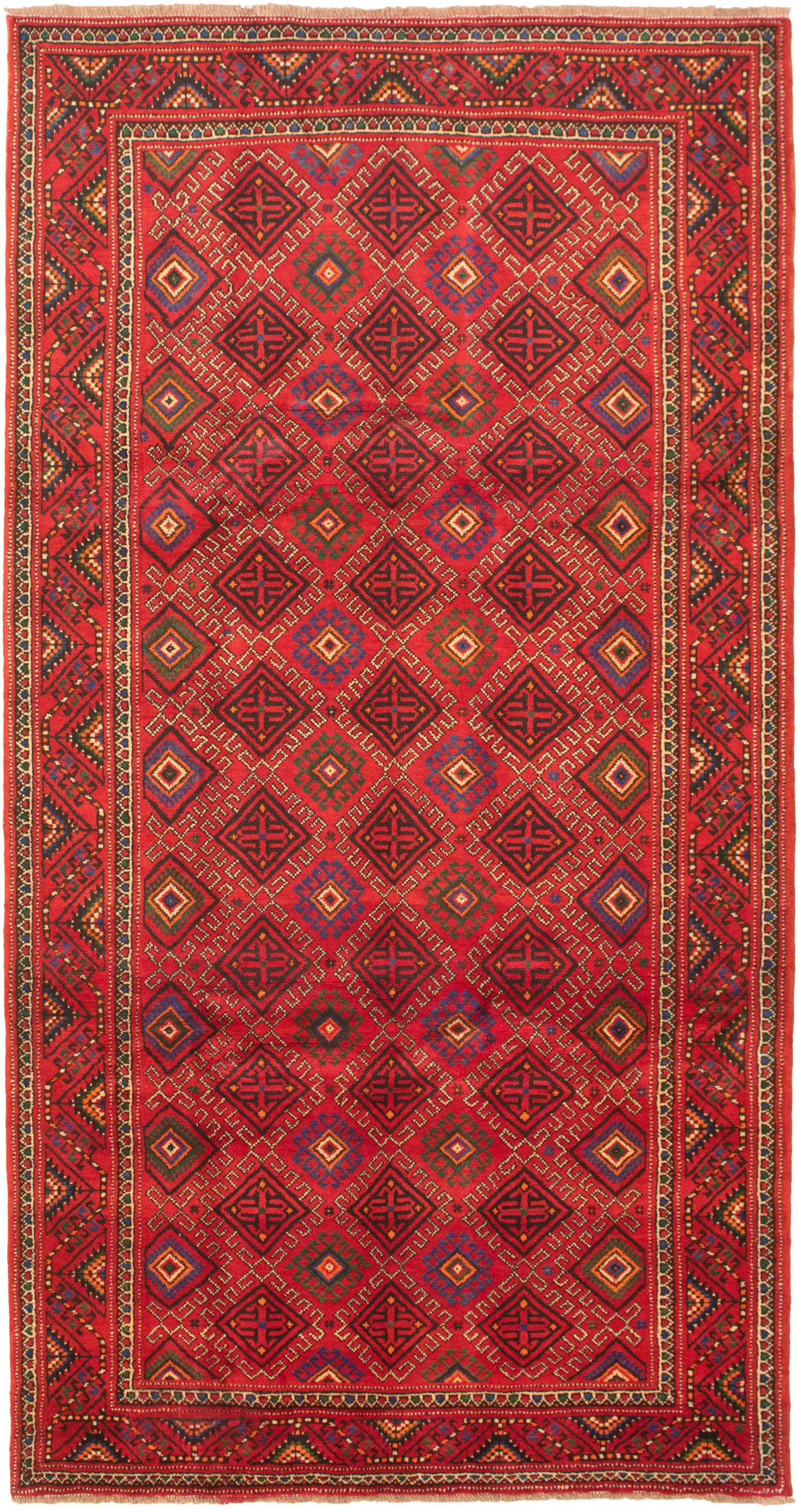 Hand-knotted Konya Anatolian Red Wool Rug 5'2" x 10'1" Size: 5'2" x 10'1"  