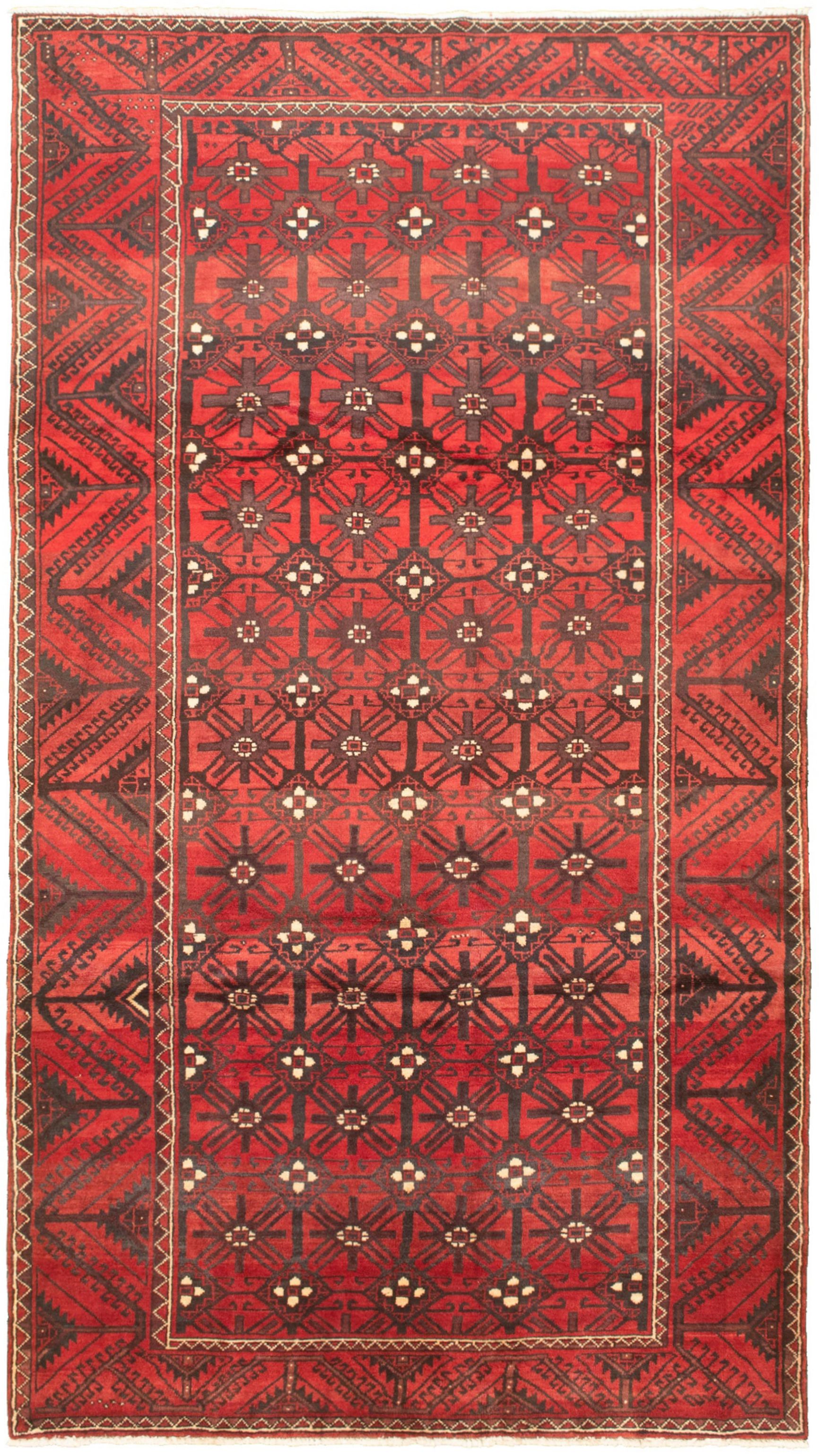 Hand-knotted Konya Anatolian Red Wool Rug 5'3" x 9'10"  Size: 5'3" x 9'10"  