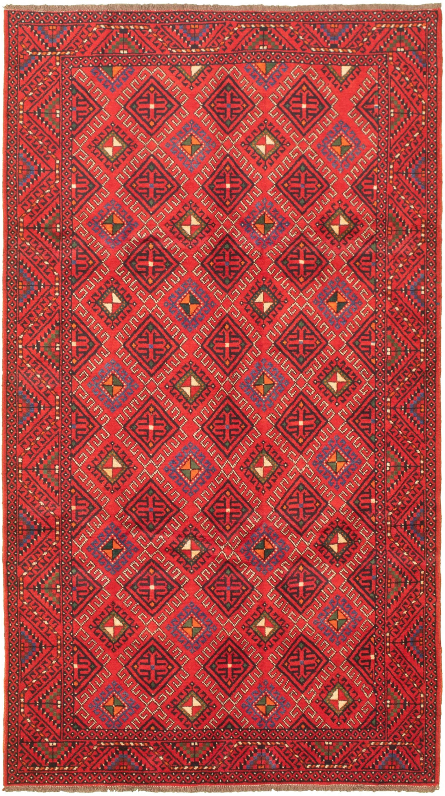 Hand-knotted Konya Anatolian Red Wool Rug 5'1" x 9'6" Size: 5'1" x 9'6"  