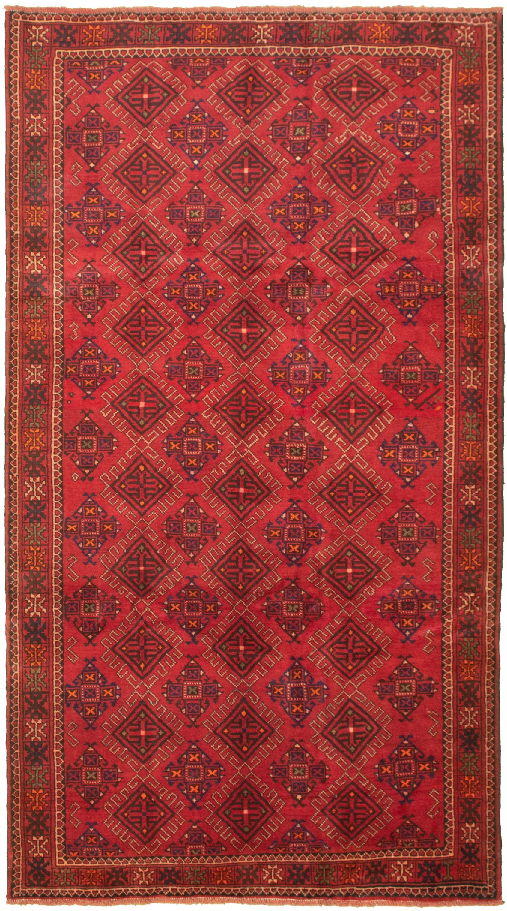 Hand-knotted Konya Anatolian Red Wool Rug 5'4" x 9'8" Size: 5'4" x 9'8"  