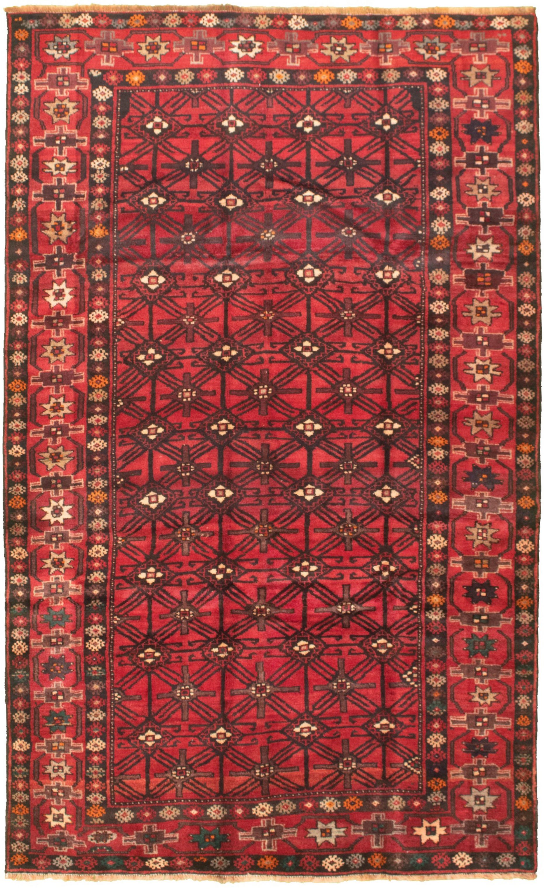 Hand-knotted Konya Anatolian Red Wool Rug 5'6" x 9'0" Size: 5'6" x 9'0"  