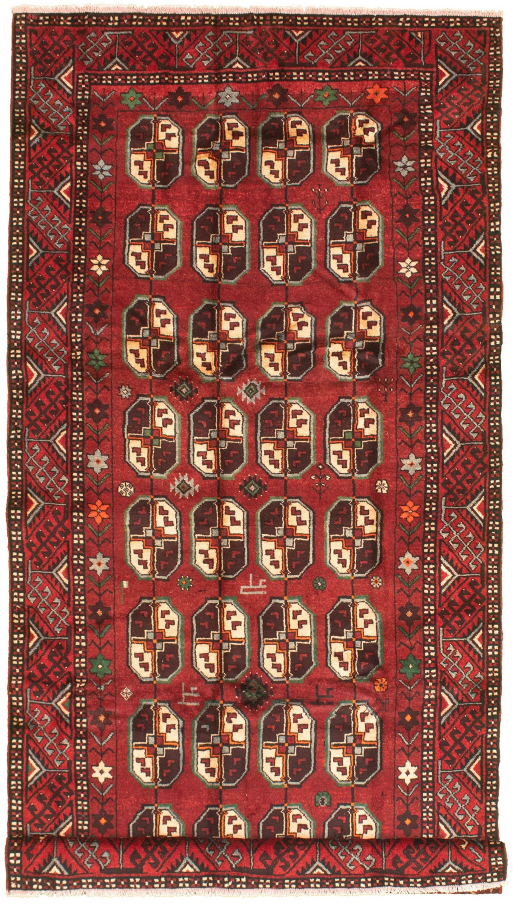Hand-knotted Konya Anatolian Dark Red Wool Rug 5'1" x 10'7" Size: 5'1" x 10'7"  