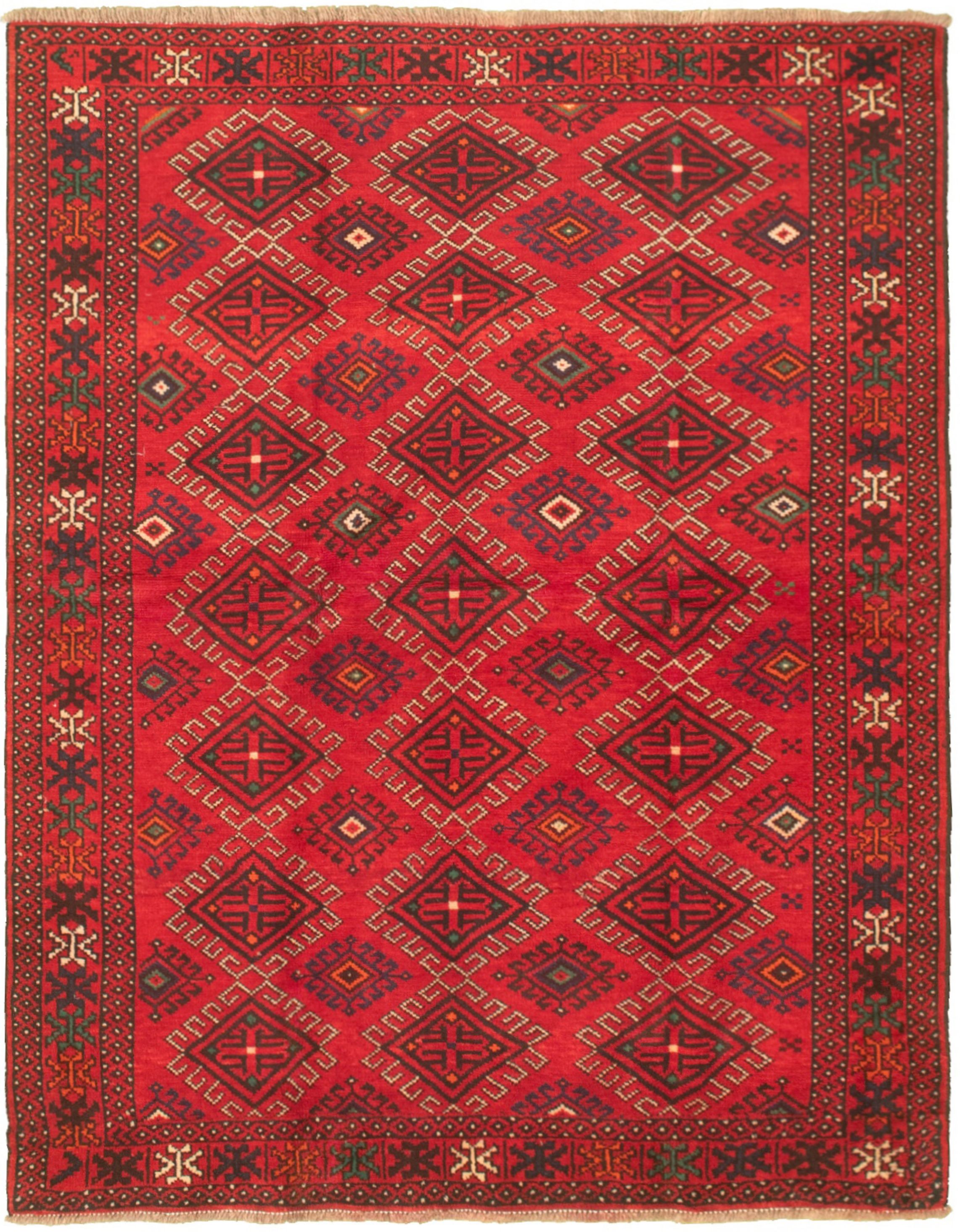 Hand-knotted Konya Anatolian Red Wool Rug 5'1" x 6'7" Size: 5'1" x 6'7"  