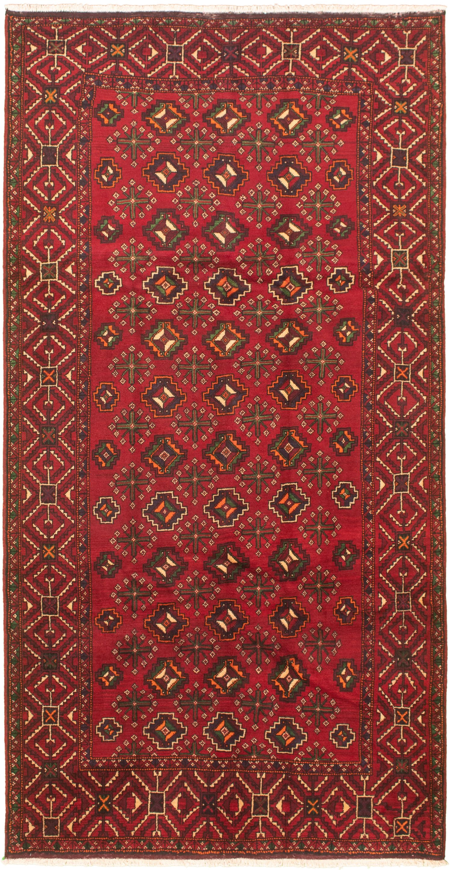 Hand-knotted Konya Anatolian Red Wool Rug 5'0" x 9'11" Size: 5'0" x 9'11"  