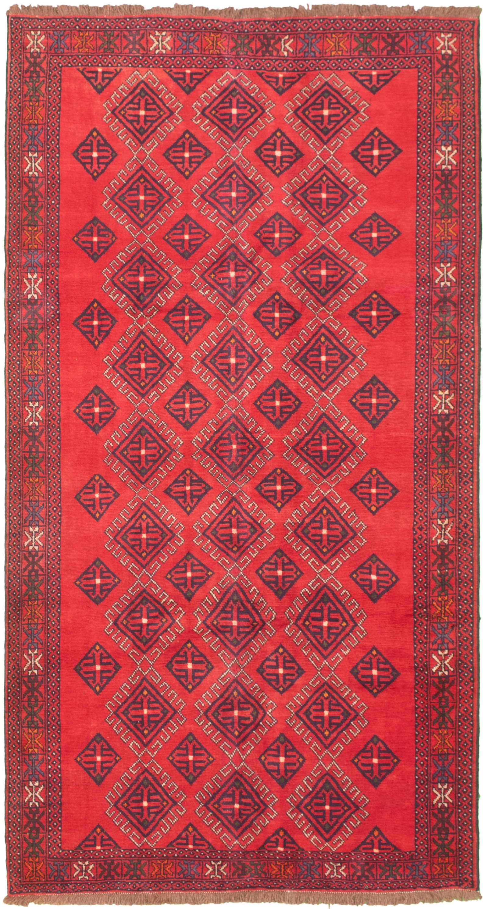 Hand-knotted Konya Anatolian Red Wool Rug 5'2" x 9'11" Size: 5'2" x 9'11"  