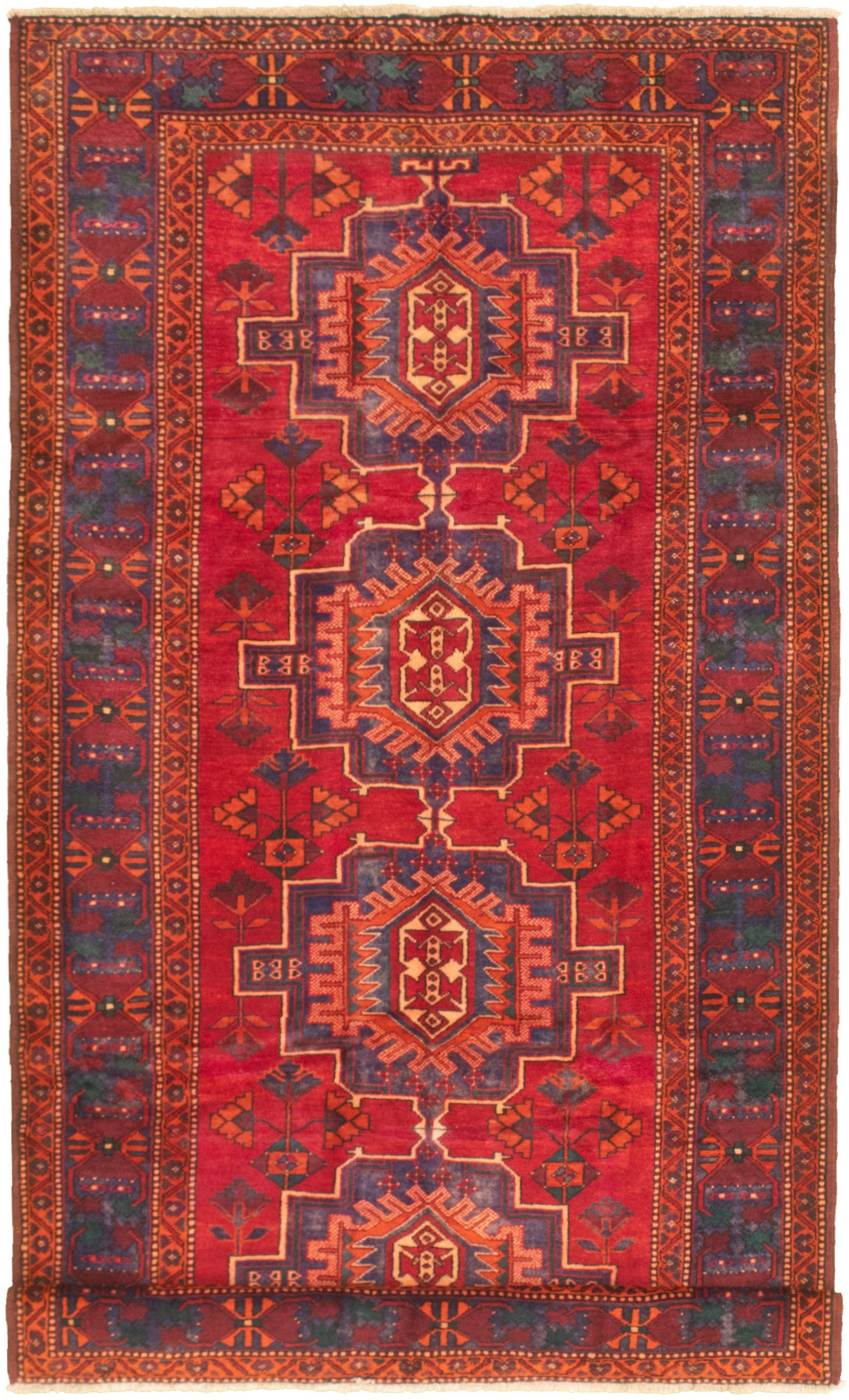 Hand-knotted Konya Anatolian Red Wool Rug 5'3" x 10'4" Size: 5'3" x 10'4"  