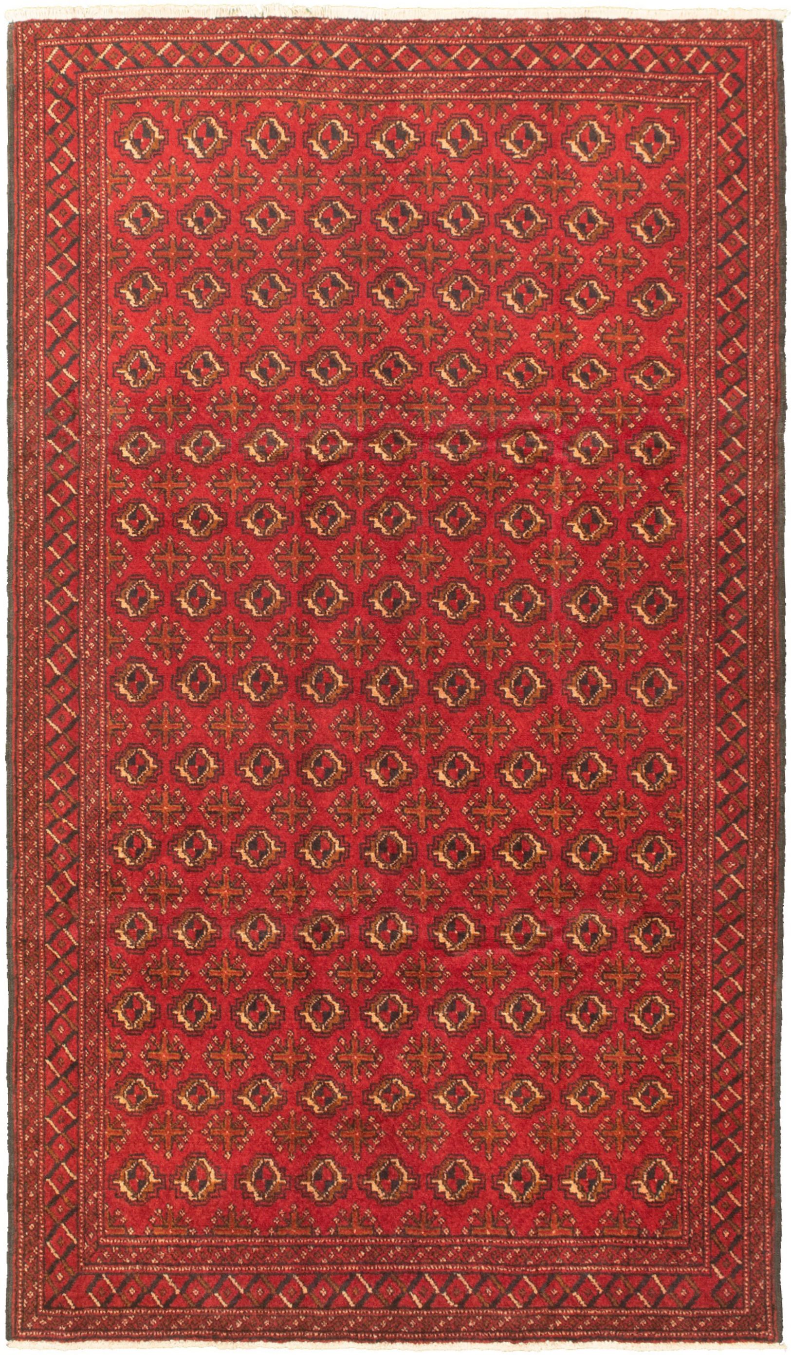 Hand-knotted Caucasus Kula Red Wool Rug 5'3" x 9'6" Size: 5'3" x 9'6"  