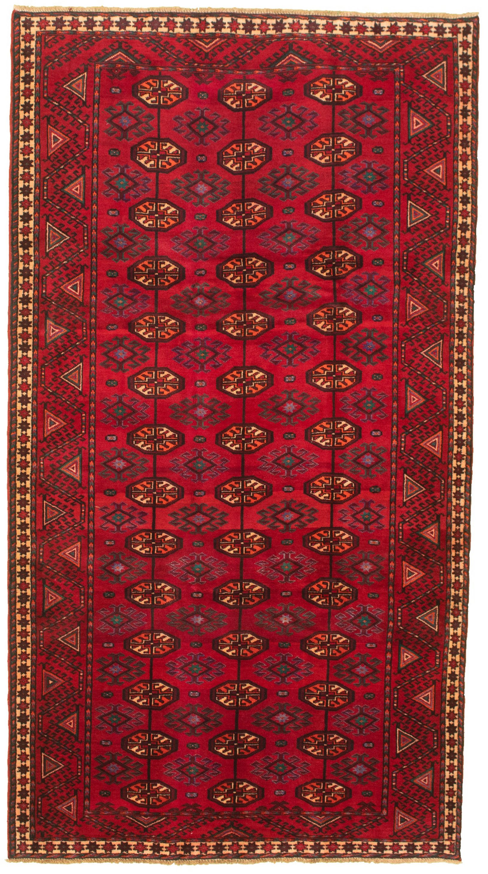 Hand-knotted Caucasus Kula Red Wool Rug 5'3" x 9'8" Size: 5'3" x 9'8"  