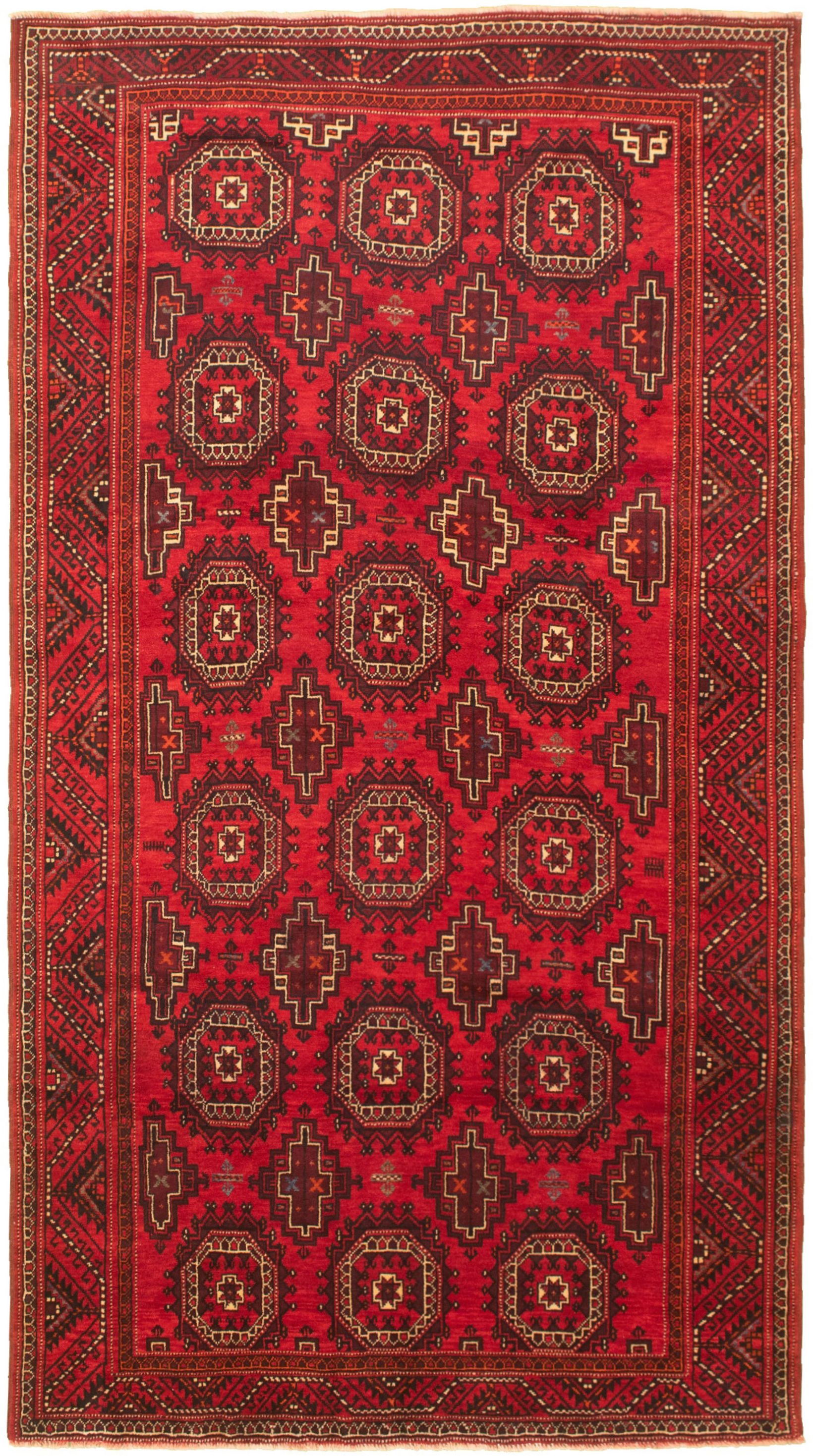 Hand-knotted Caucasus Kula Red Wool Rug 5'2" x 9'6"  Size: 5'2" x 9'6"  