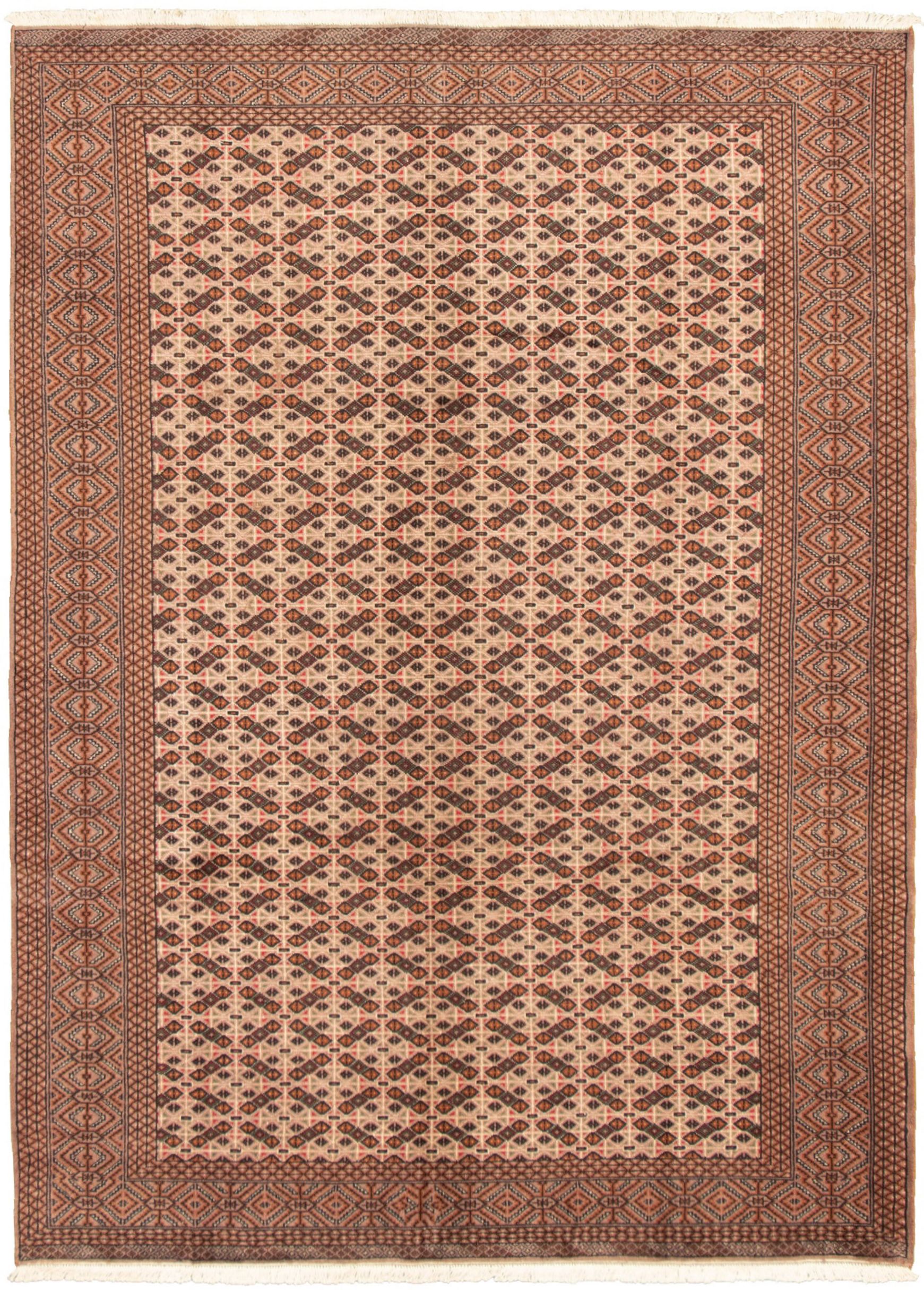 Hand-knotted Shiravan Bokhara Beige Wool Rug 6'7" x 9'3" Size: 6'7" x 9'3"  