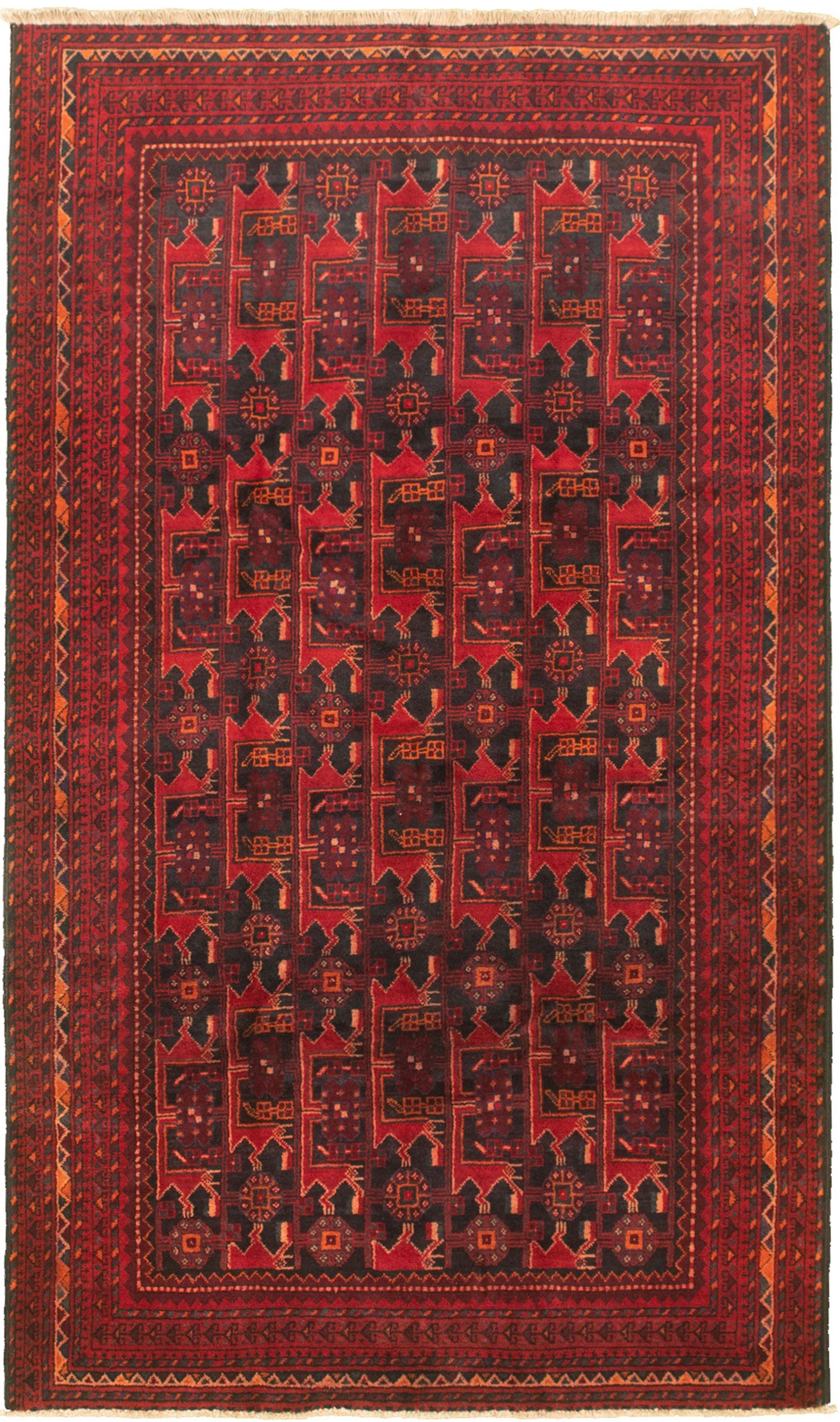Hand-knotted Caucasus Kula Black Wool Rug 5'0" x 9'0" Size: 5'0" x 9'0"  