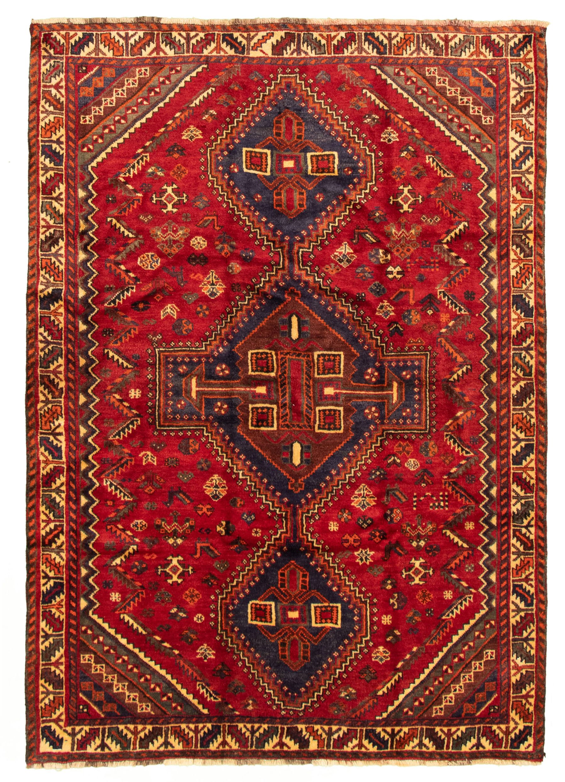 Hand-knotted Konya Anatolian Red Wool Rug 6'0" x 8'10" Size: 6'0" x 8'10"  
