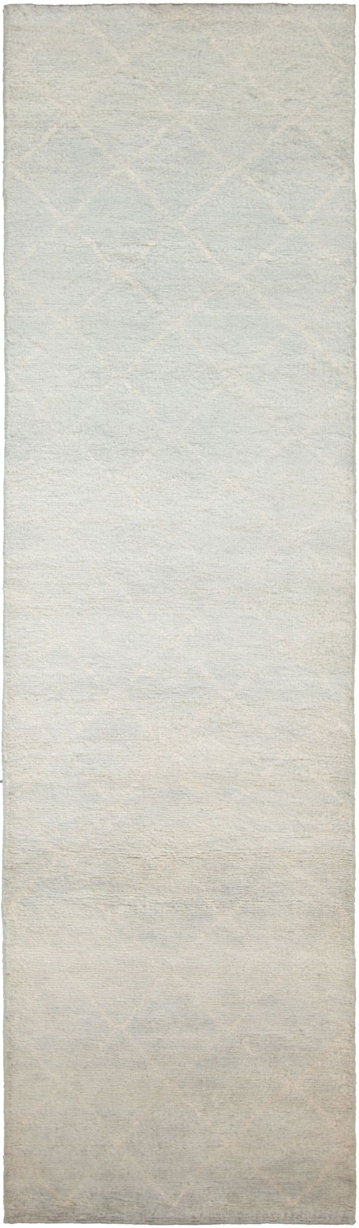 Hand-knotted Tangier Light Grey  Rug 2'7" x 10'0" Size: 2'7" x 10'0"  