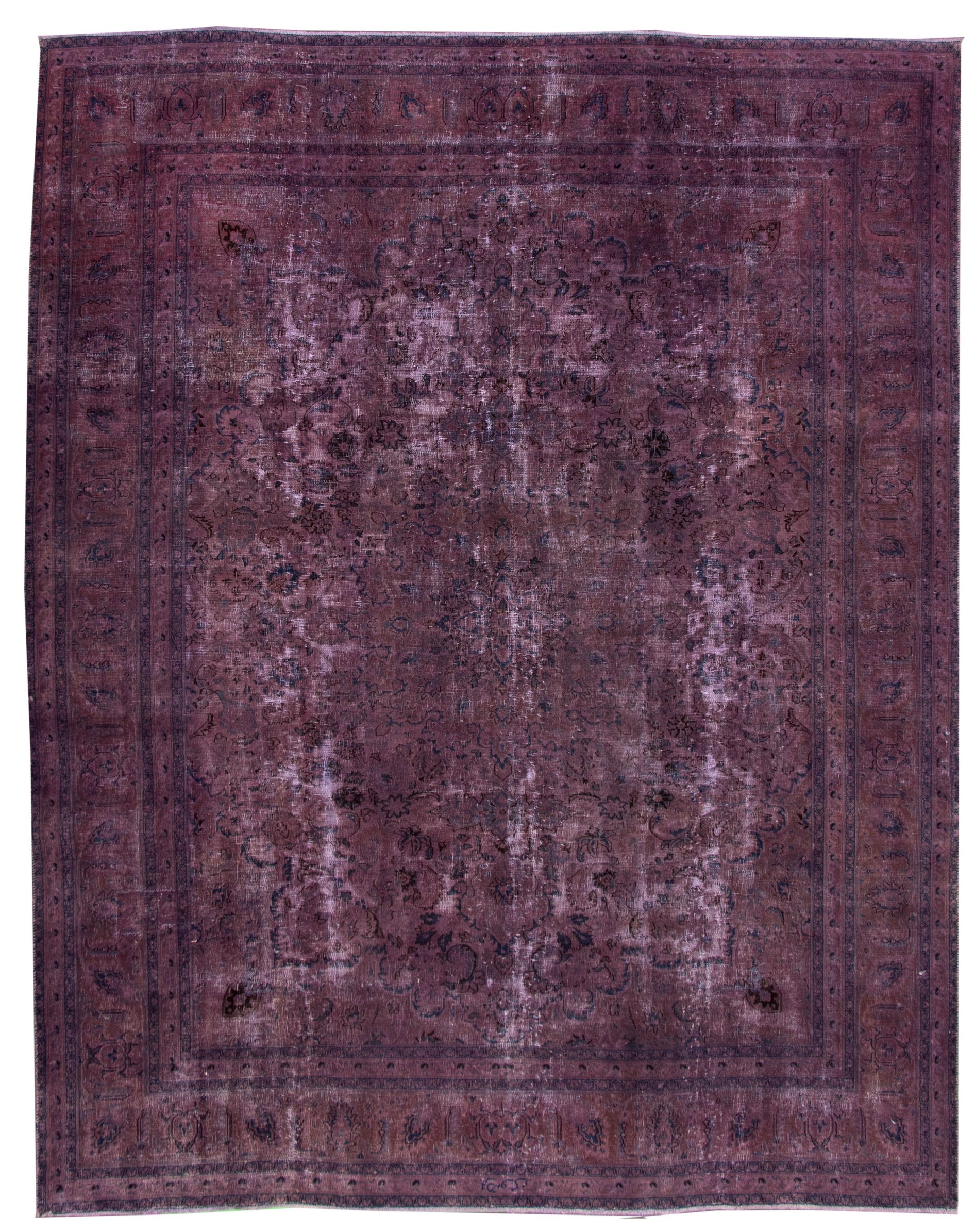 Hand-knotted Color Transition Purple Wool Rug 9'5" x 12'4" Size: 9'5" x 12'4"  