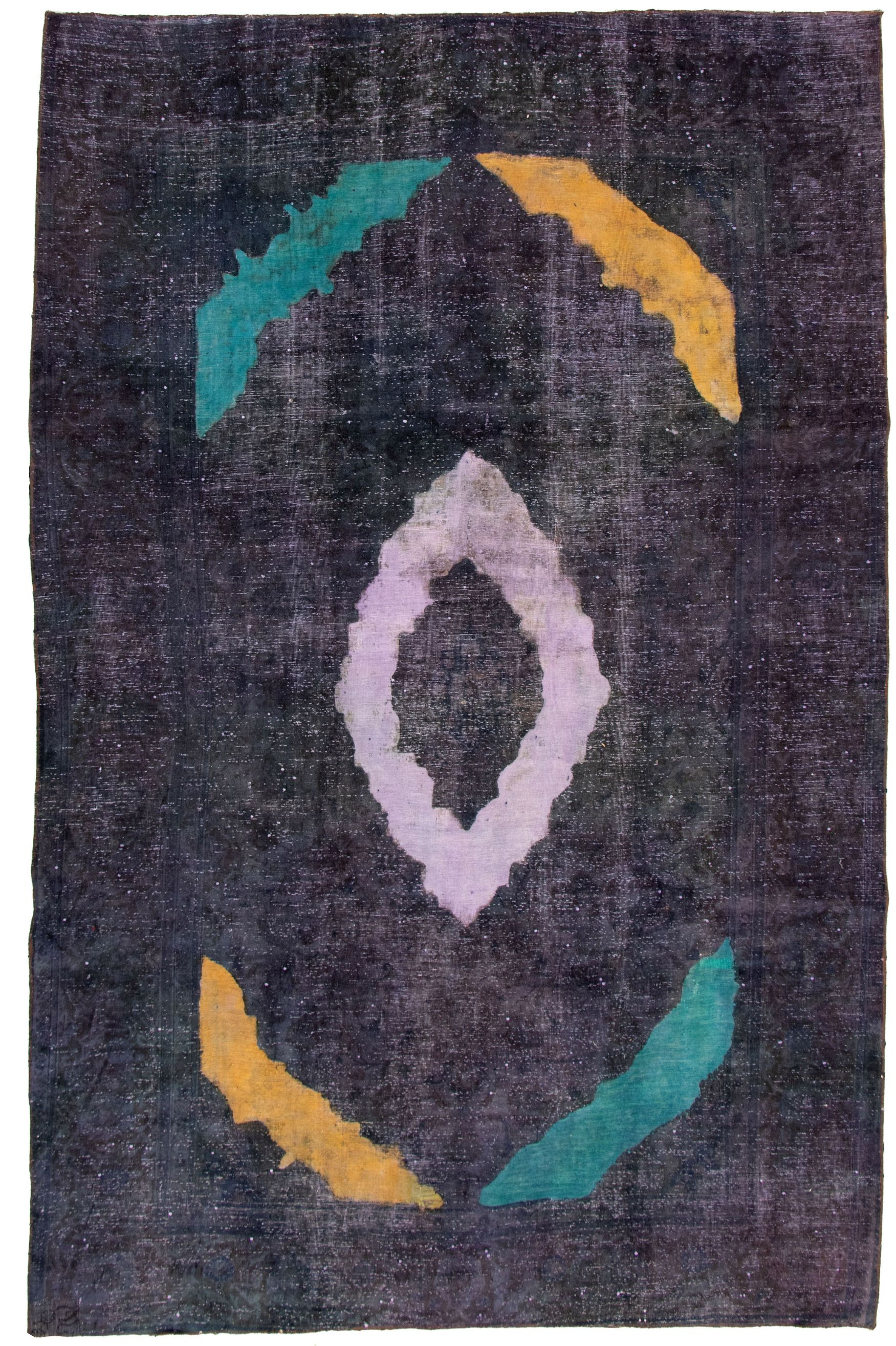 Hand-knotted Color Transition Dark Grey Wool Rug 7'8" x 11'8" Size: 7'8" x 11'8"  