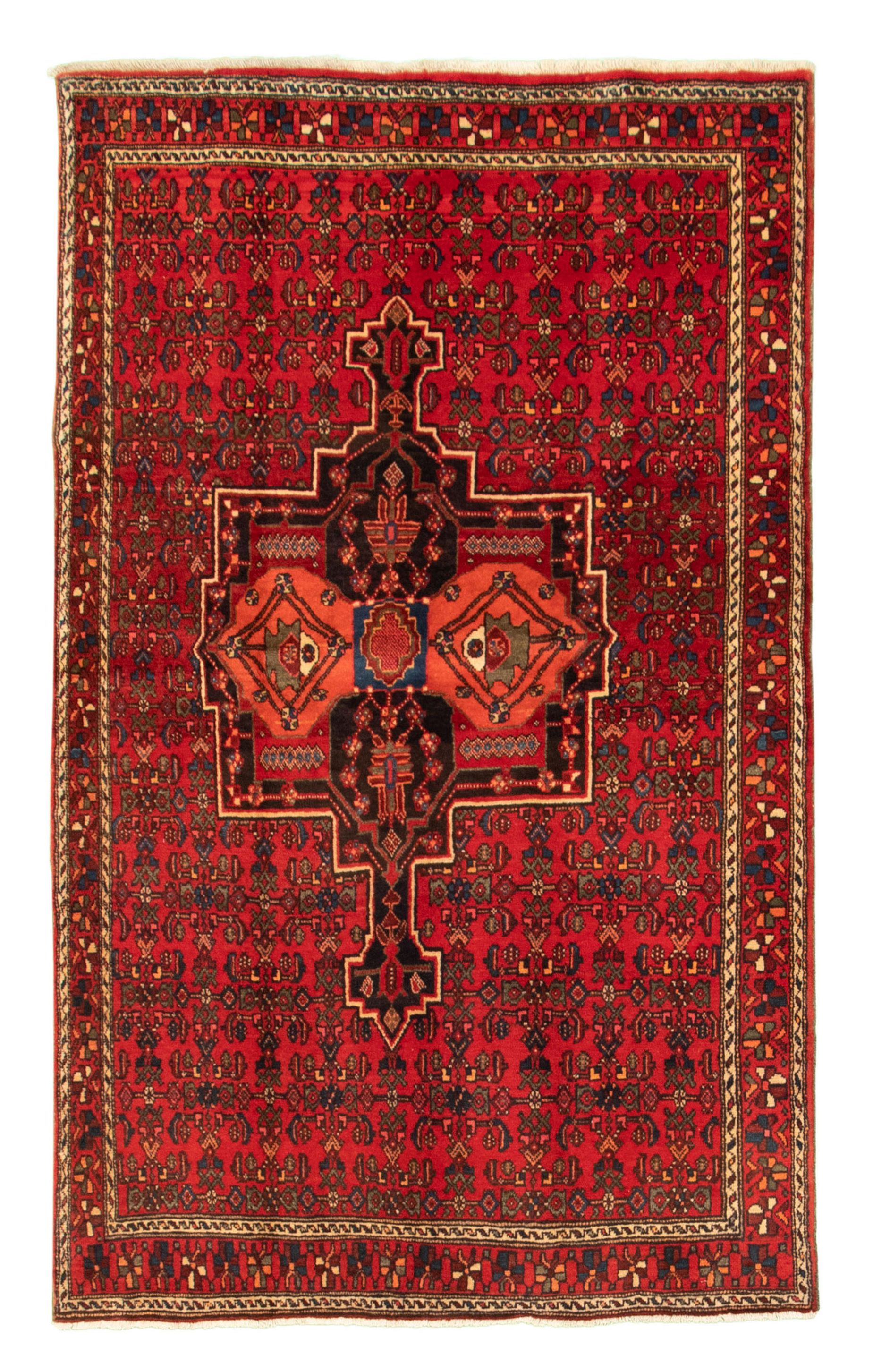 Hand-knotted Konya Anatolian Red Wool Rug 3'11" x 6'5" Size: 3'11" x 6'5"  