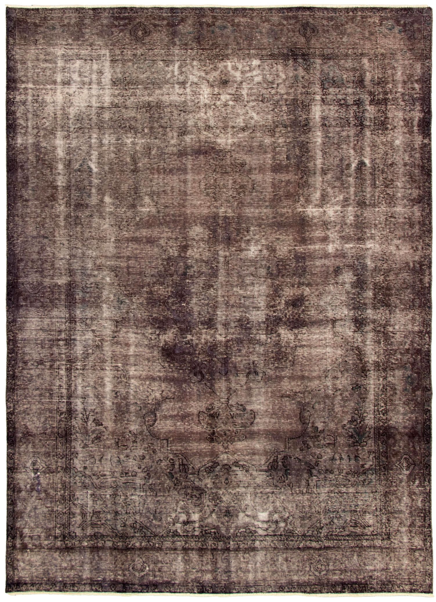 Hand-knotted Color Transition Dark Grey Wool Rug 8'0" x 11'0" Size: 8'0" x 11'0"  