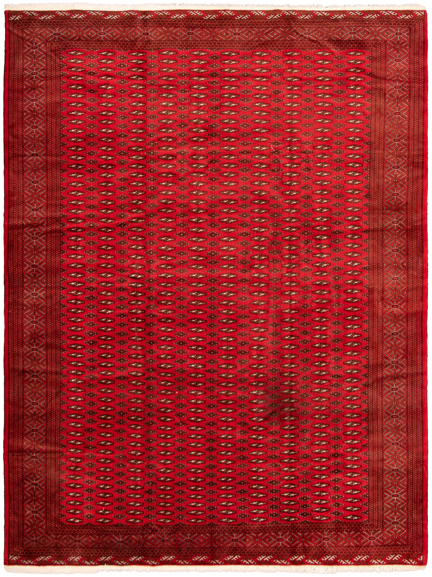 Hand-knotted Shiravan Bokhara Red Wool Rug 9'9" x 12'9" Size: 9'9" x 12'9"  