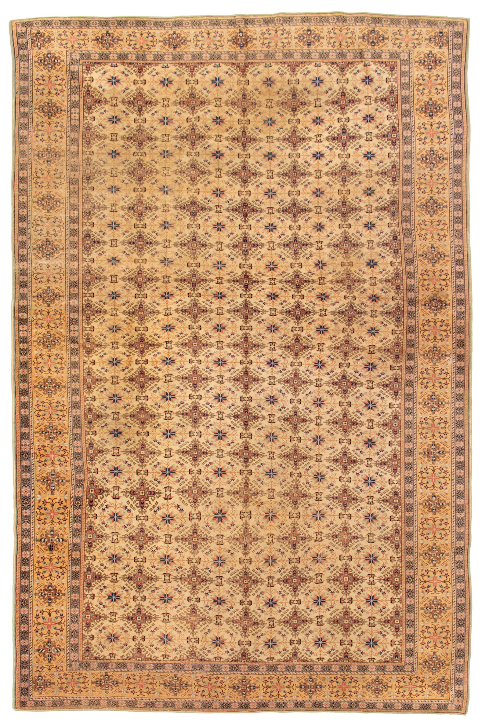 Hand-knotted Keisari Vintage Ivory Wool Rug 7'9" x 11'4" Size: 7'9" x 11'4"  