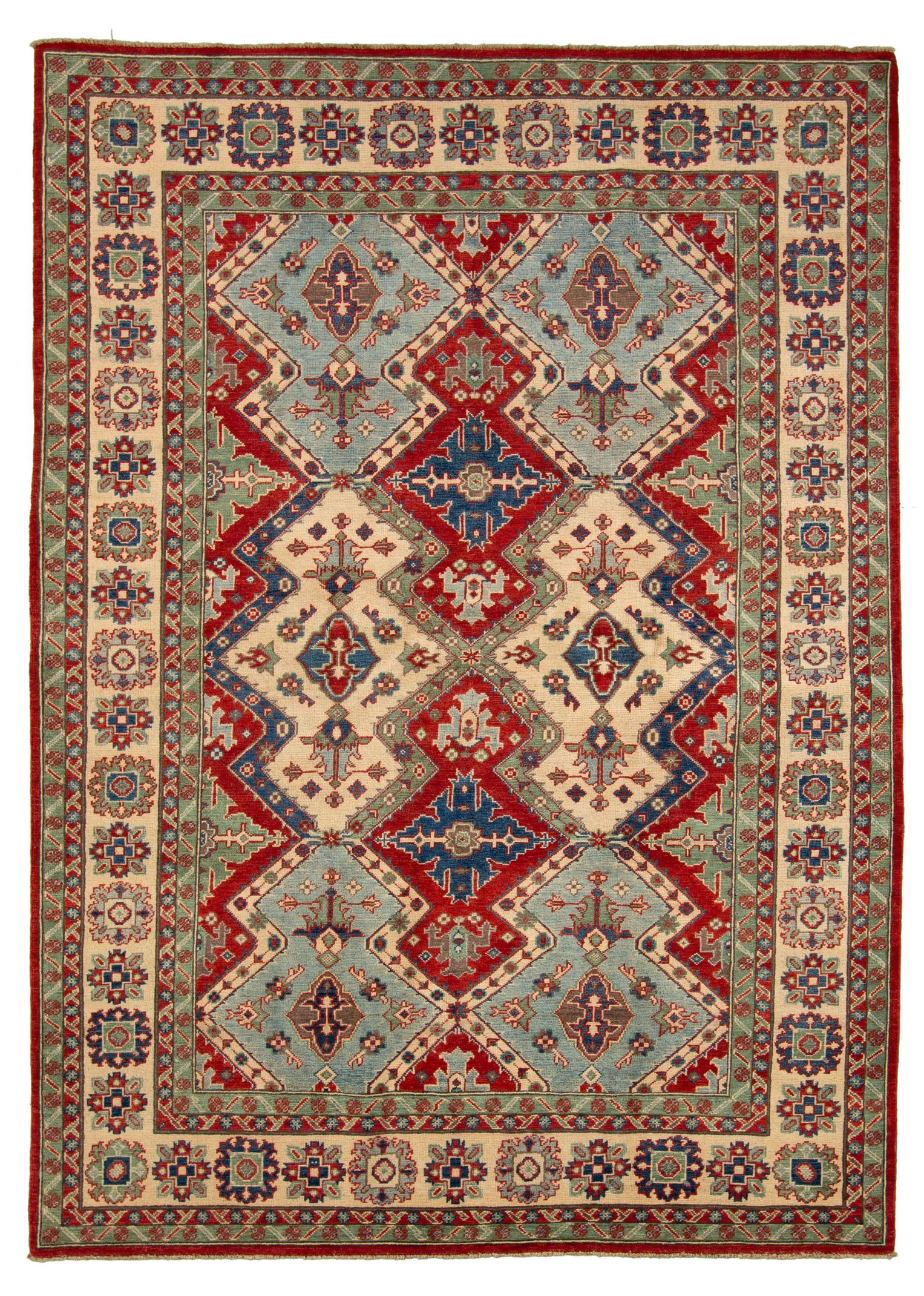 Hand-knotted Finest Gazni Red  Rug 6'4" x 8'6" Size: 6'4" x 8'6"  