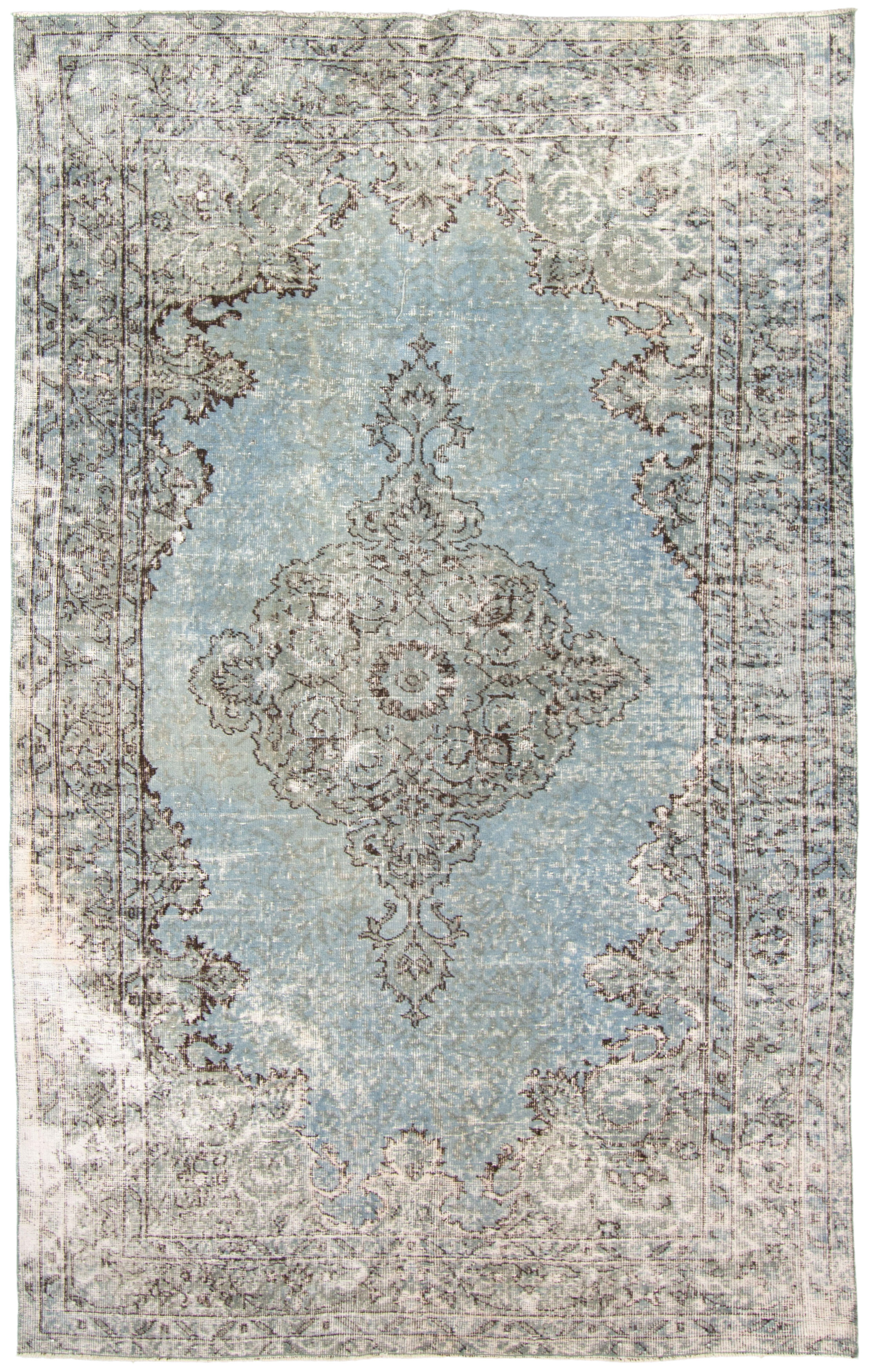 Hand-knotted Antalya Vintage   Rug 5'5" x 8'8" Size: 5'5" x 8'8"  